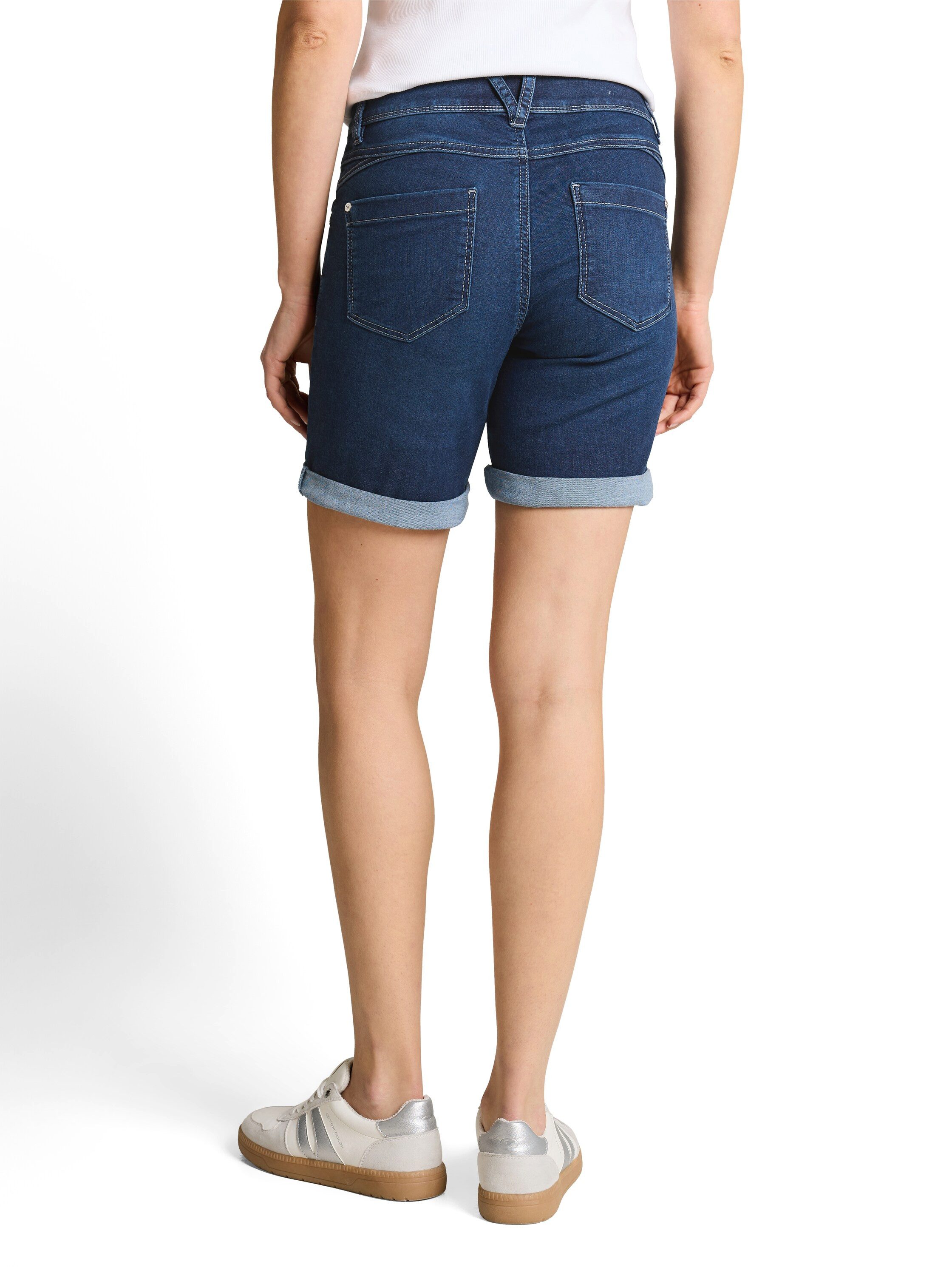 TOM TAILOR Jeansshorts ALEXA Slim mit Aufschlag und Stretch