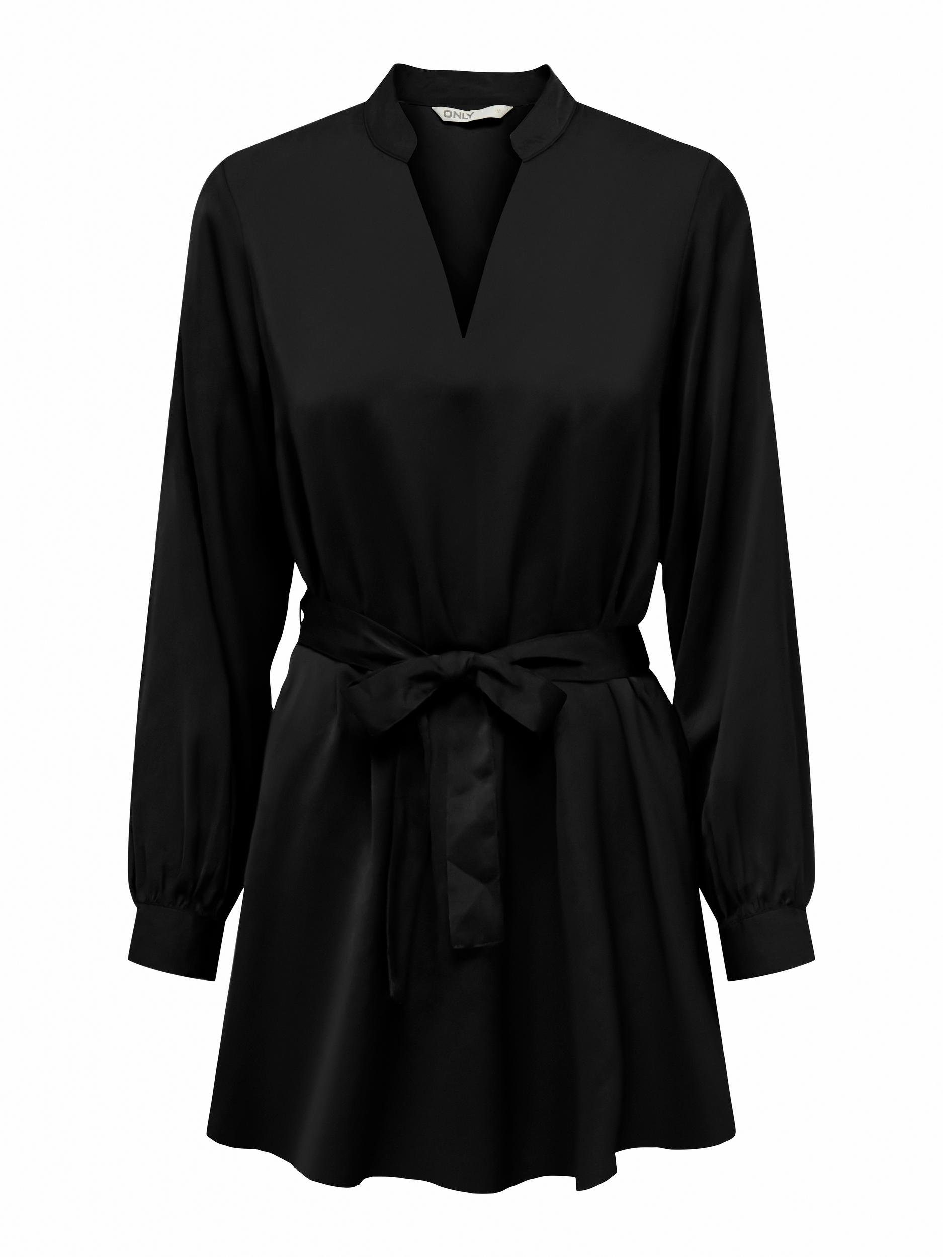 ONLY Minikleid PTM Black ONLTHALIA L/S V-NECK TUNIC BF