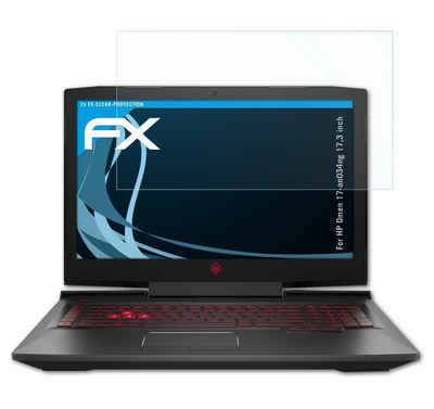 atFoliX Schutzfolie Displayschutz für HP Omen 17-an034ng 17,3 inch, (2 Folien), Ultraklar und hartbeschichtet