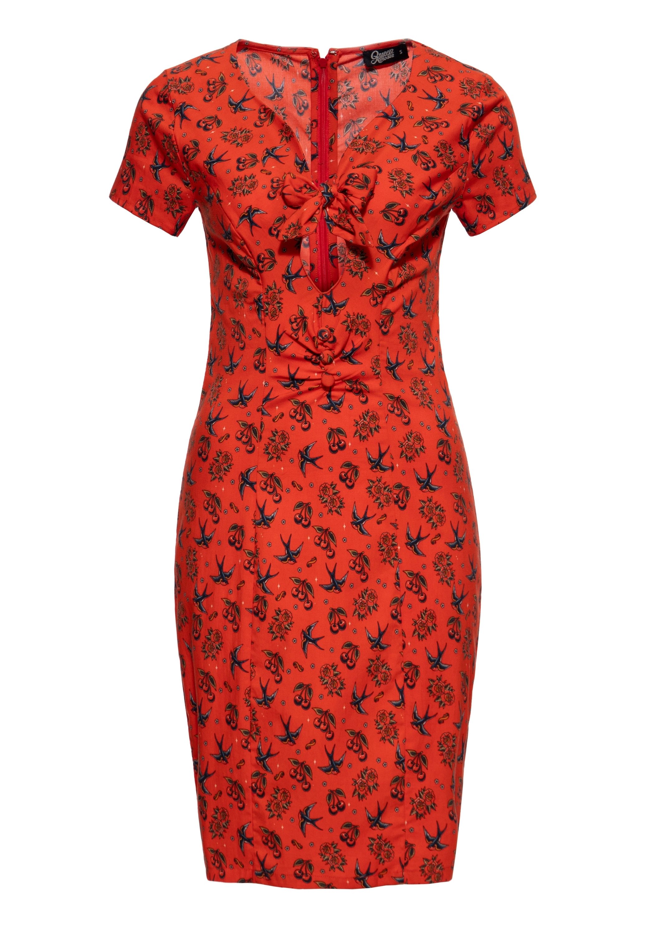 QueenKerosin Etuikleid Cherries & Roses (1-tlg) mit Allover-Print günstig online kaufen