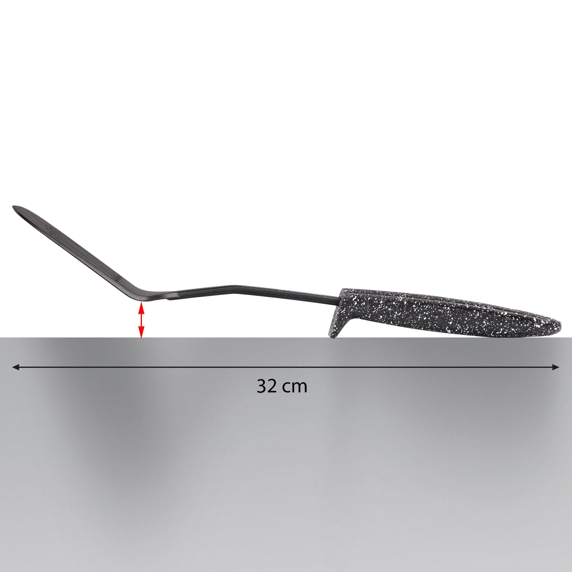 STONELINE Pfannenwender mit Stütze, 33 x 8cm, Kunststoff, im original Design, ideal für beschichtete Pfannen und Töpfe, Designed in Germany