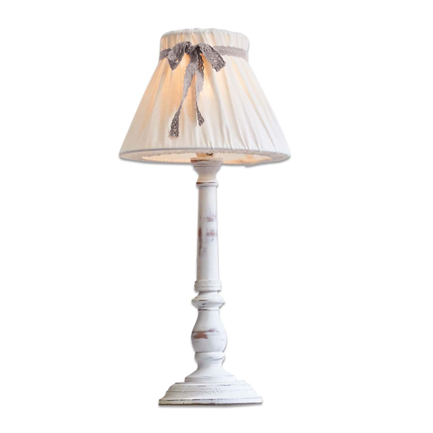Mirabeau Tischleuchte Tischlampe Valentin leinen/antikweiß günstig online kaufen