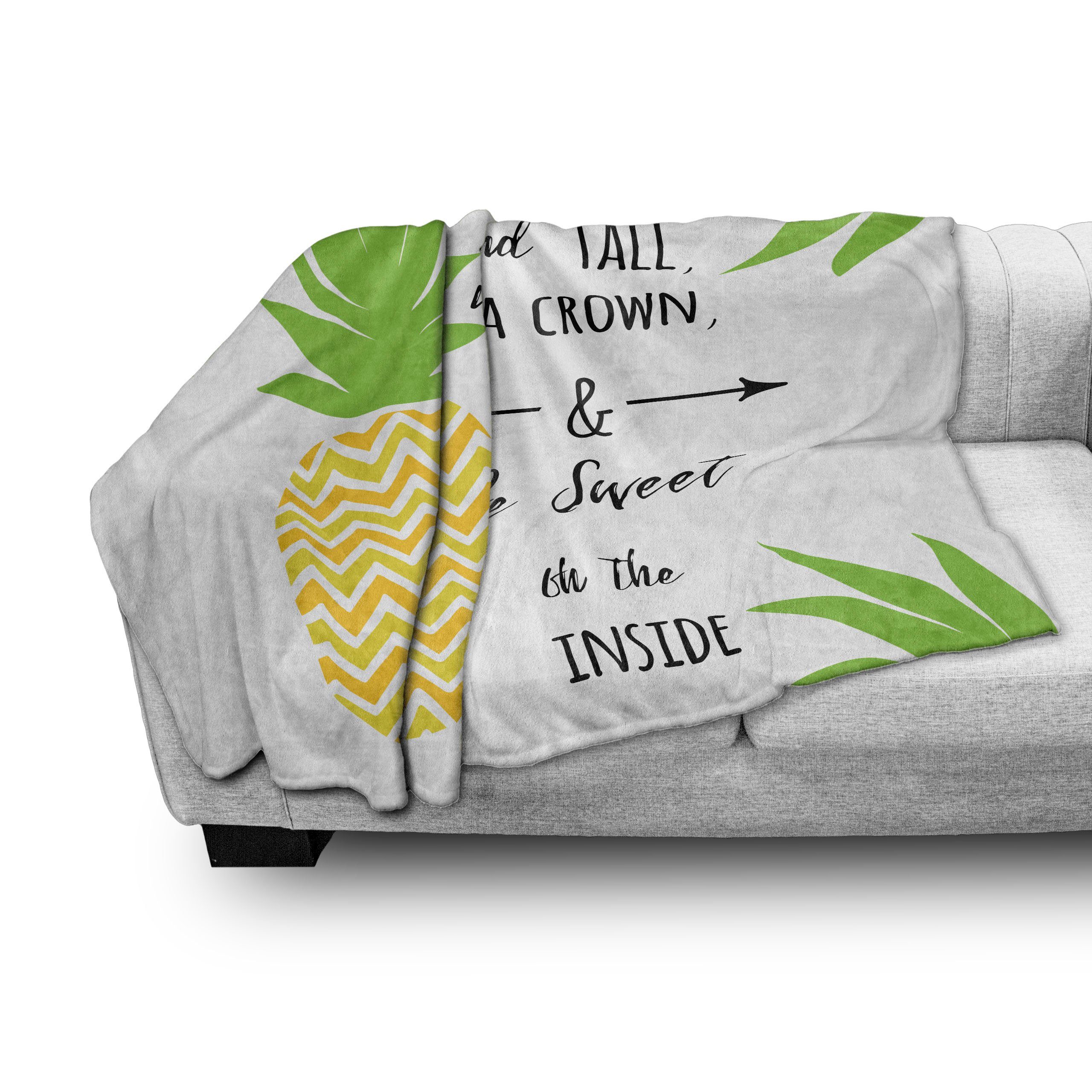 Seien für Ananas-Phrase Abakuhaus, eine Innen- und Strand-Zitat Plüsch den Gemütlicher Wohndecke Außenbereich, Sie
