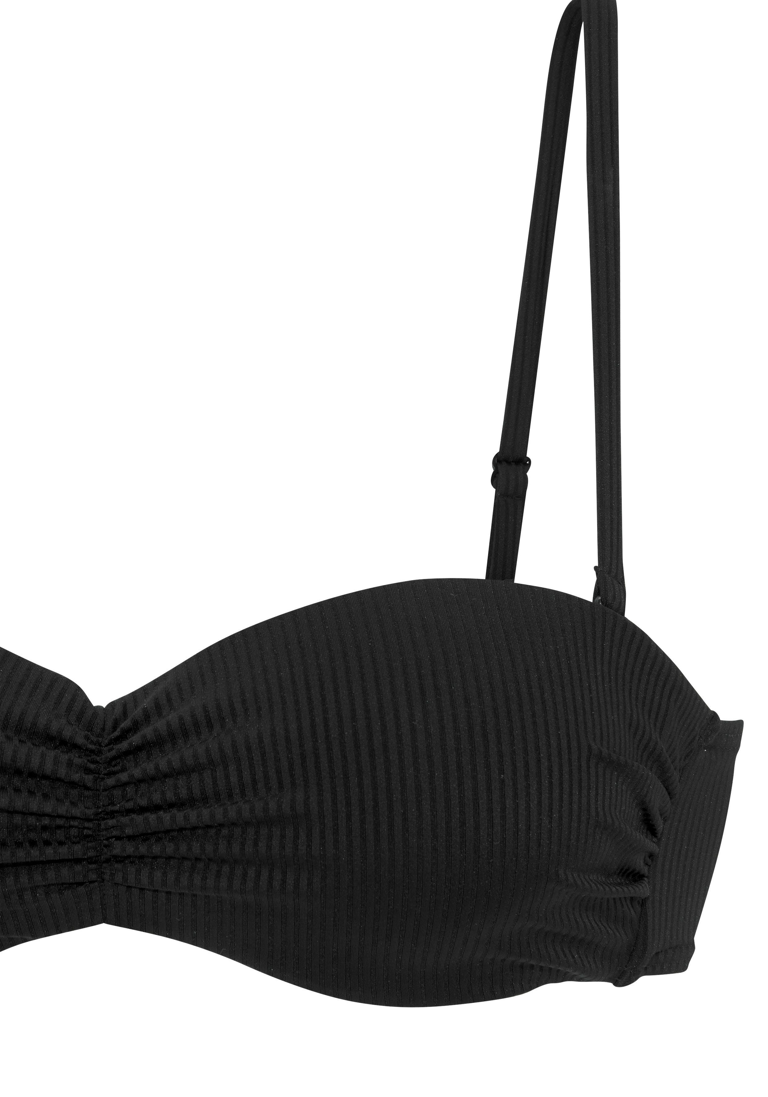 Venice Beach Bandeau-Bikini-Top Lucky, aus gerippter Strukturware