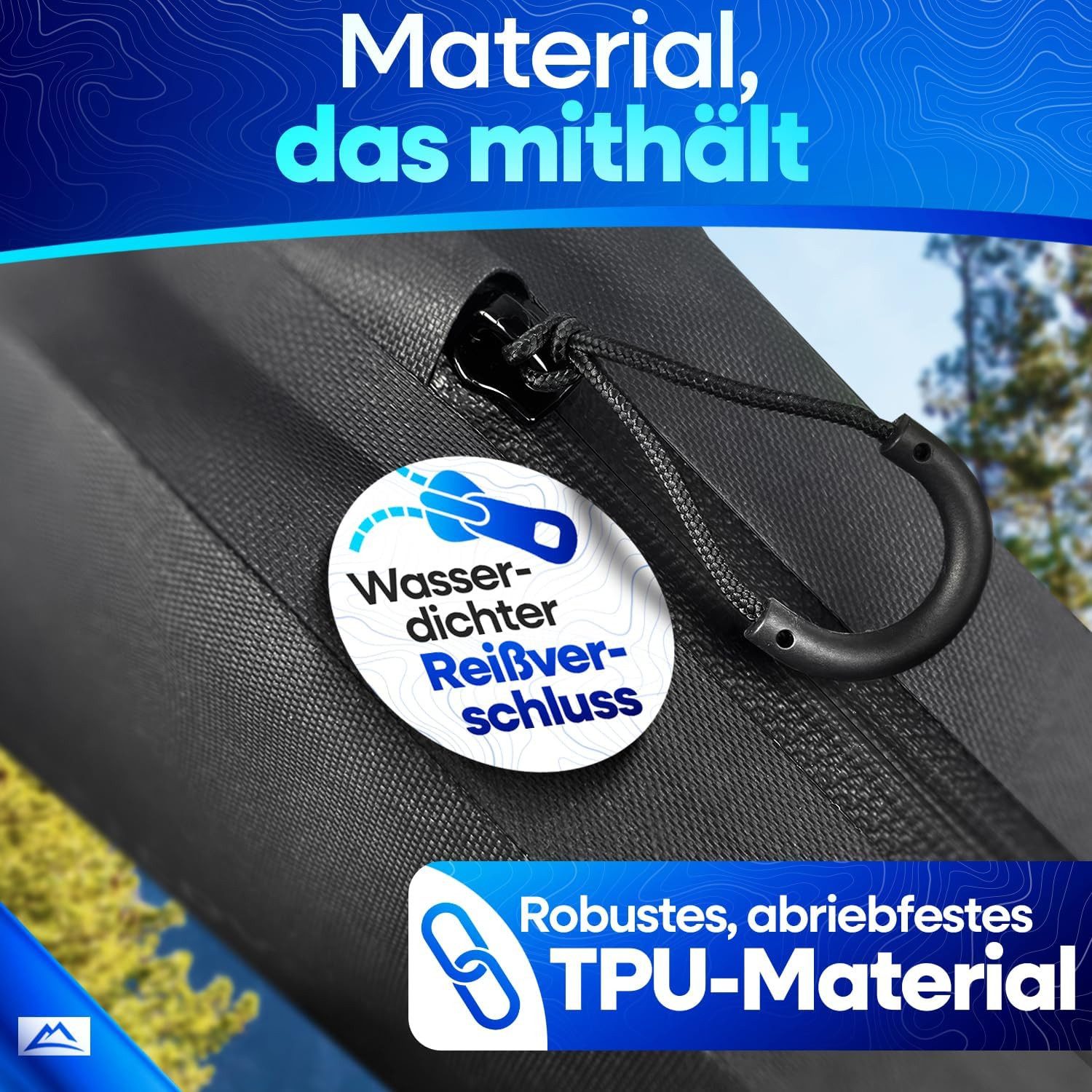Nextcover Fahrradtasche Nextcover® Bikepacking Oberrohrtasche Klett & Schraubbar