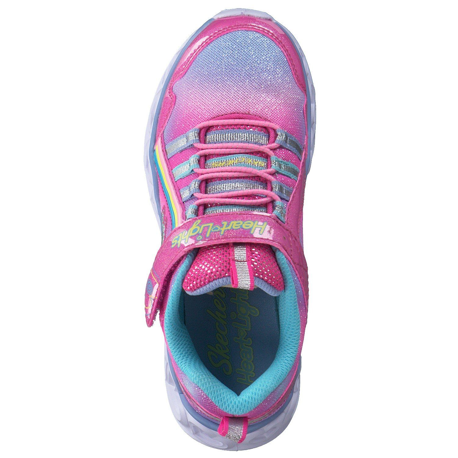 (20202662) Rainbow Pink Sneaker Lux Skechers 302308L Heart Lights Skechers