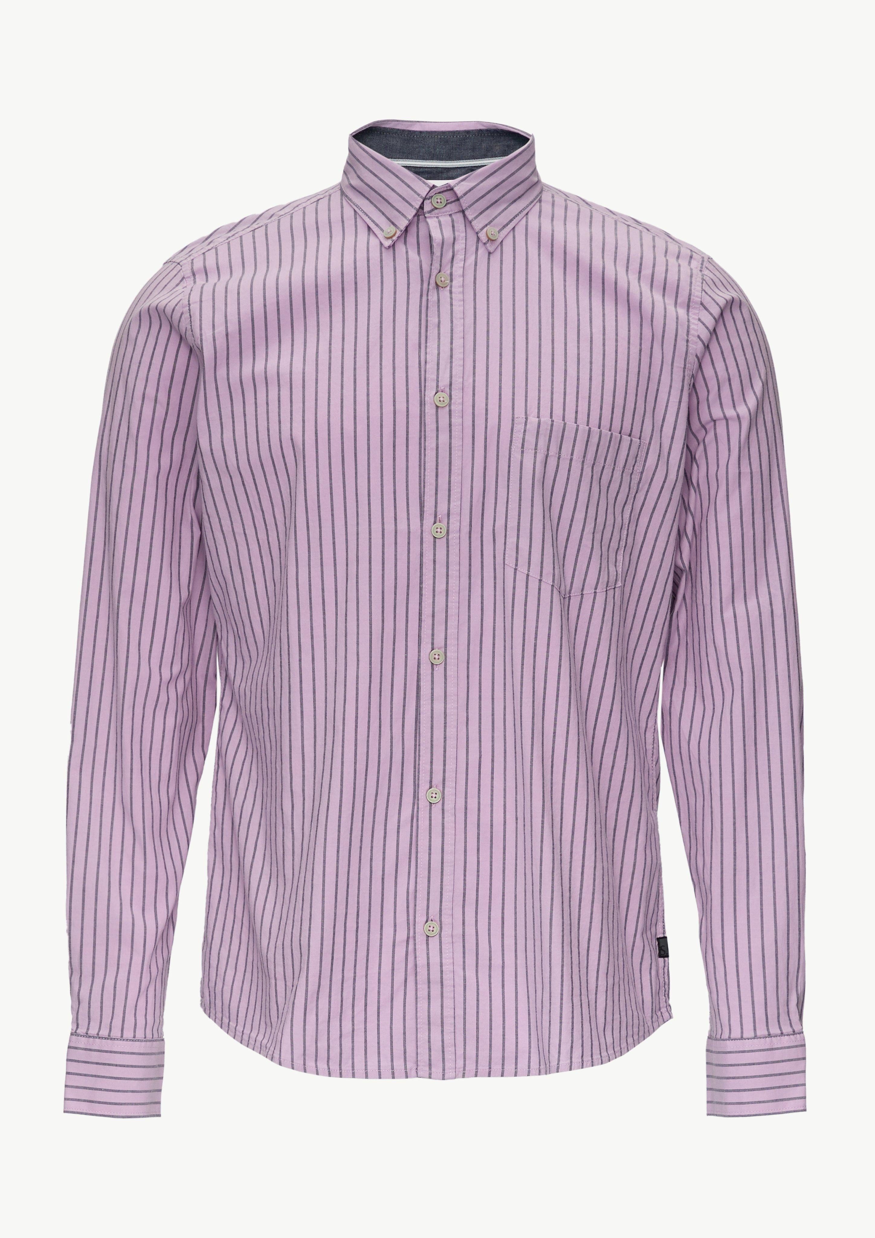 Langarmhemd Slim Fit: Hemd aus Baumwollstretch