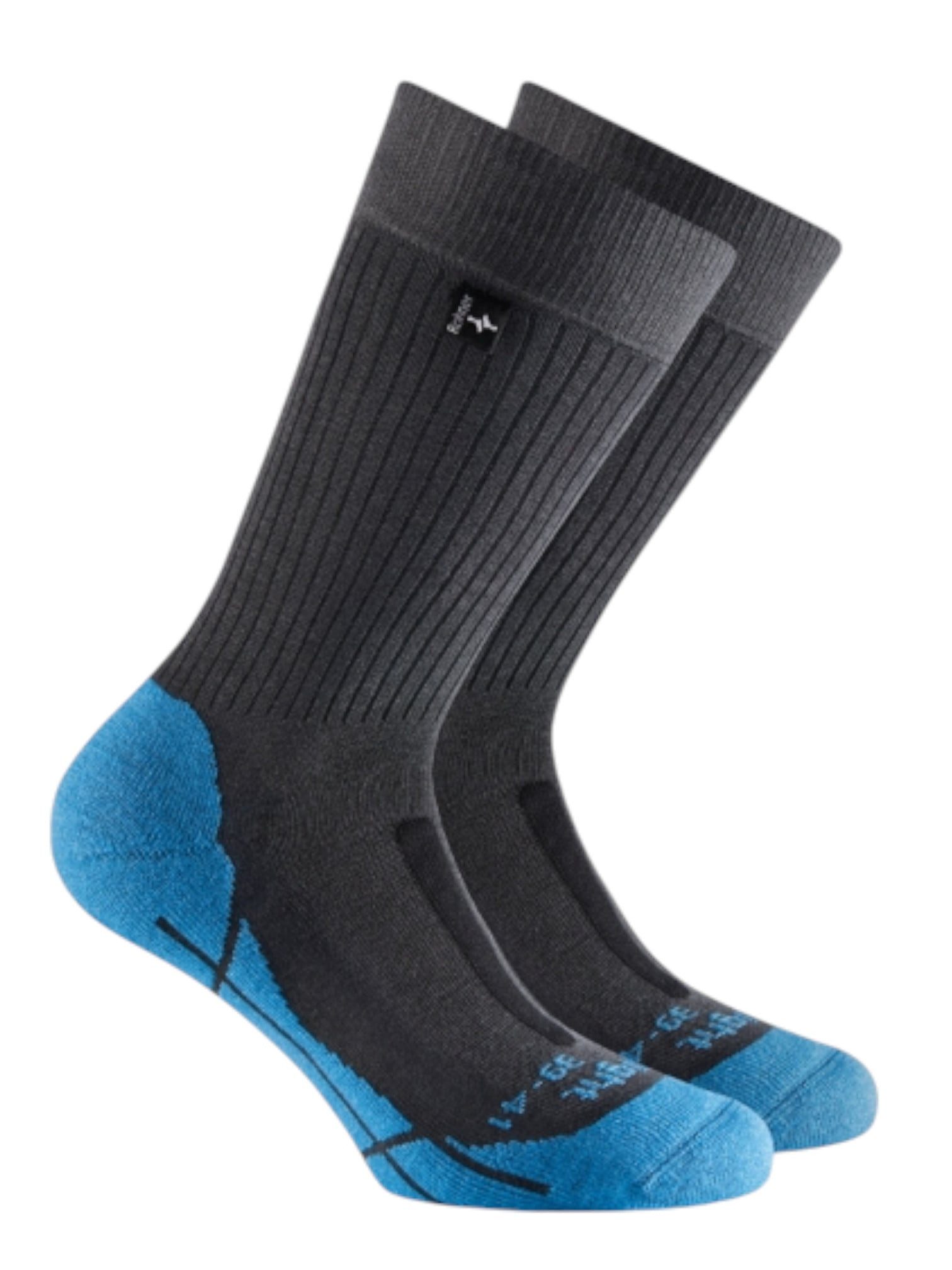 Rohner Socks Wandersocken Trek-Light l/r (leicht, atmungsaktiv) schwarz/blau - 1 Paar
