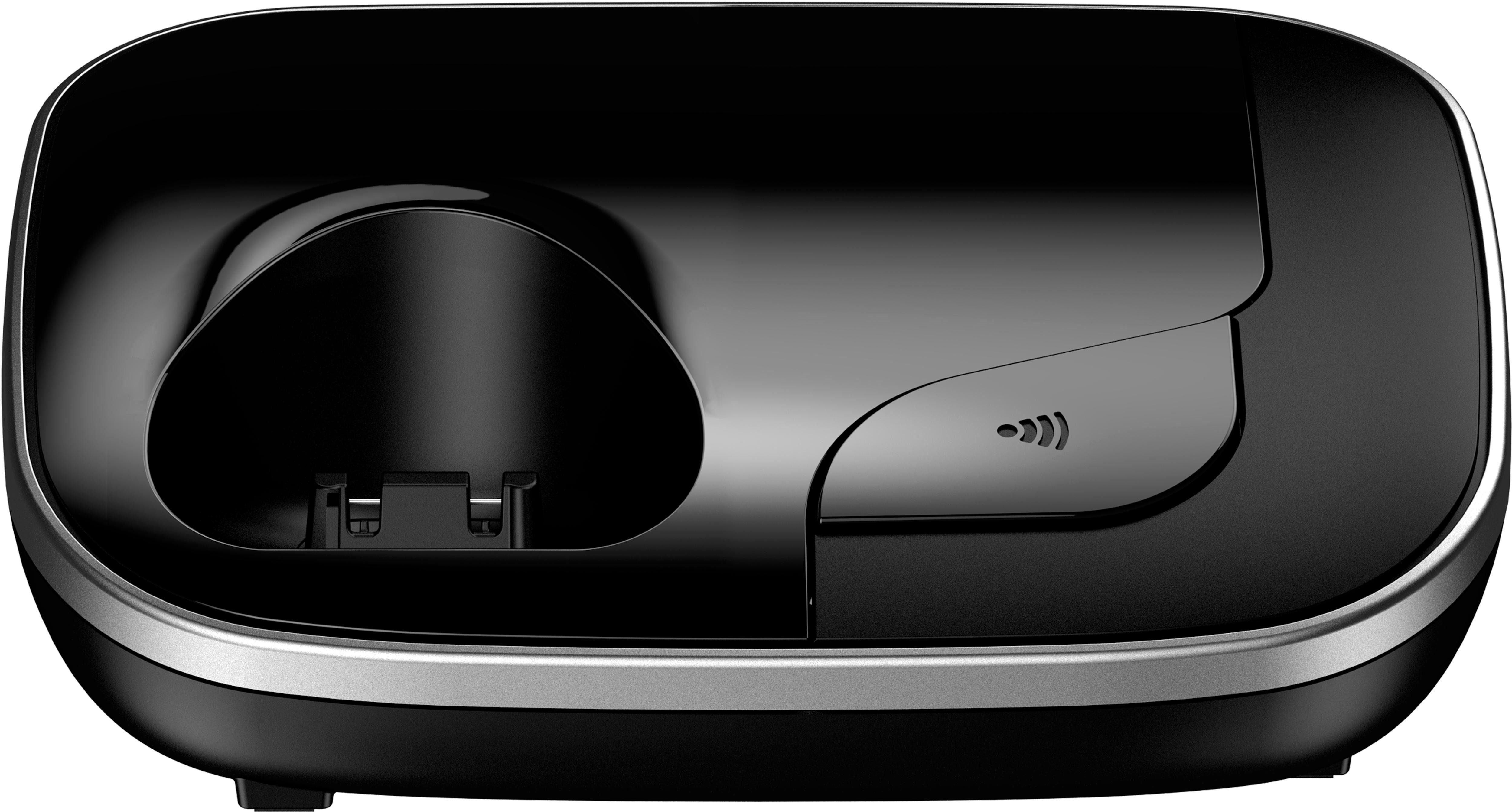 Panasonic KX-TGJ310 Schnurloses DECT-Telefon (Mobilteile: 1, schwarz Freisprechen) Weckfunktion