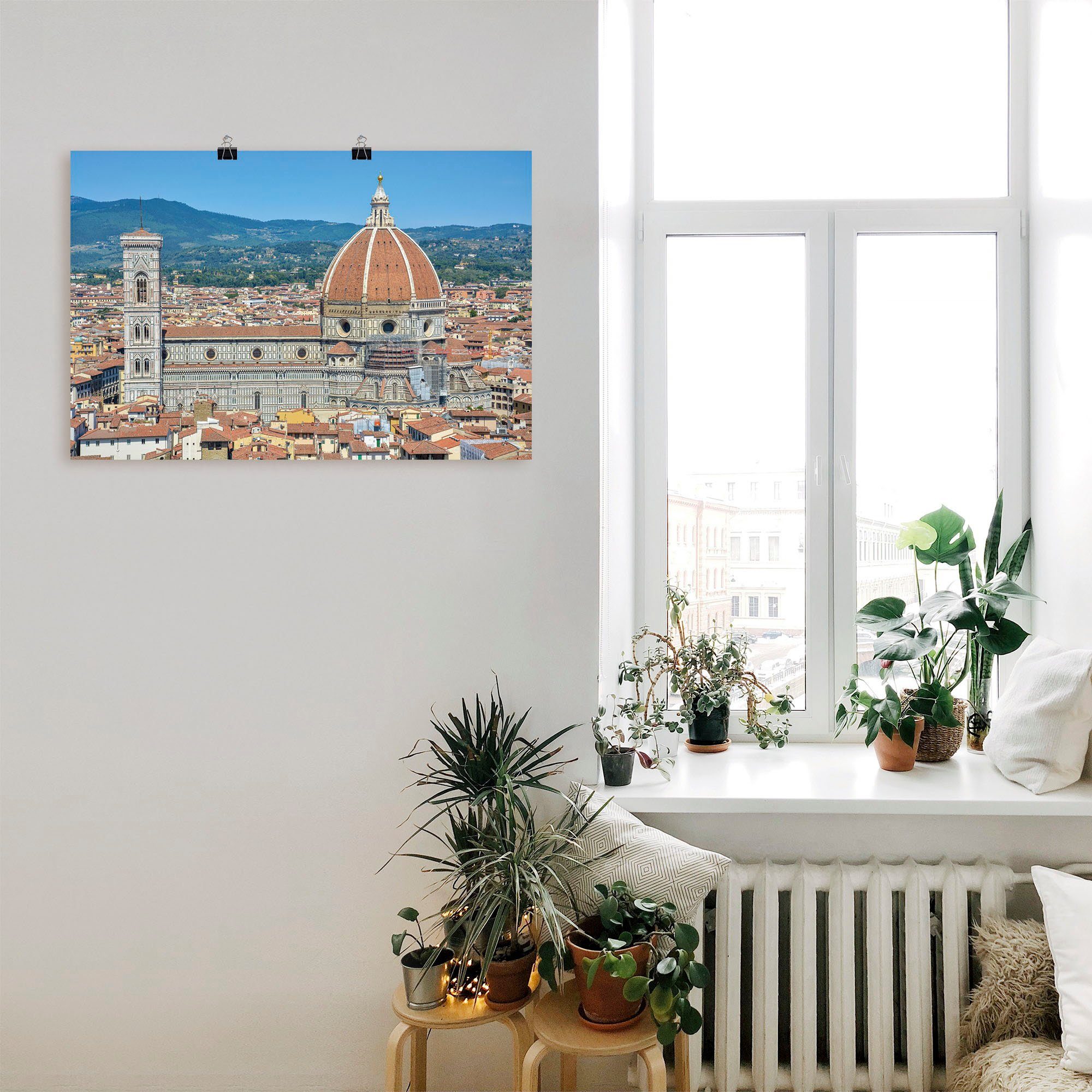 in Alubild, als versch. (1 Florenz, Poster St), oder Leinwandbild, Kathedrale Wandaufkleber Artland Wandbild Florenz Größen in