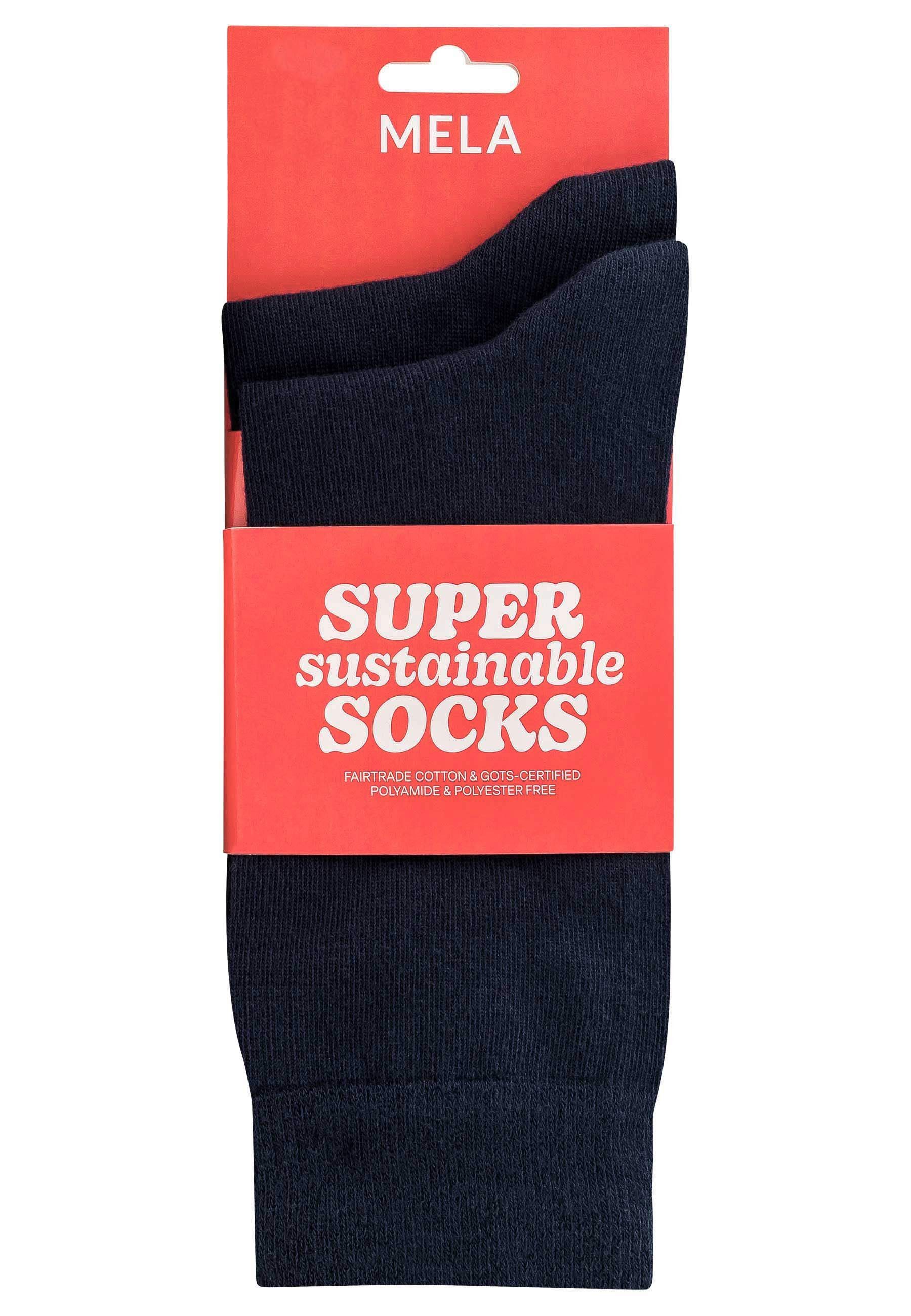 MELA Pack navy 2er Basic Socken Socken