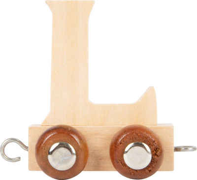 Small Foot Spielzeug-Zug Buchstabenzug Namenszug L natur Dekozug Holz, (Set, 1-tlg., 1), Einzigartiges Design, Made in Germany