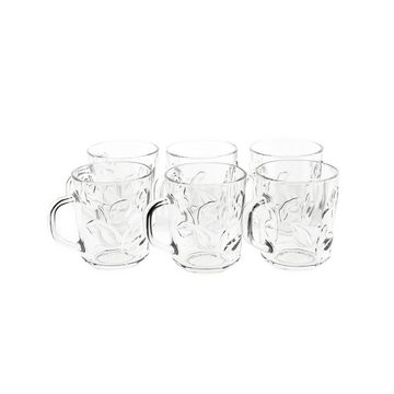 Almina Teeglas Ela 6 Tlg. Gläser-Set mit Rosenmotiv mit Henkel 230 ml