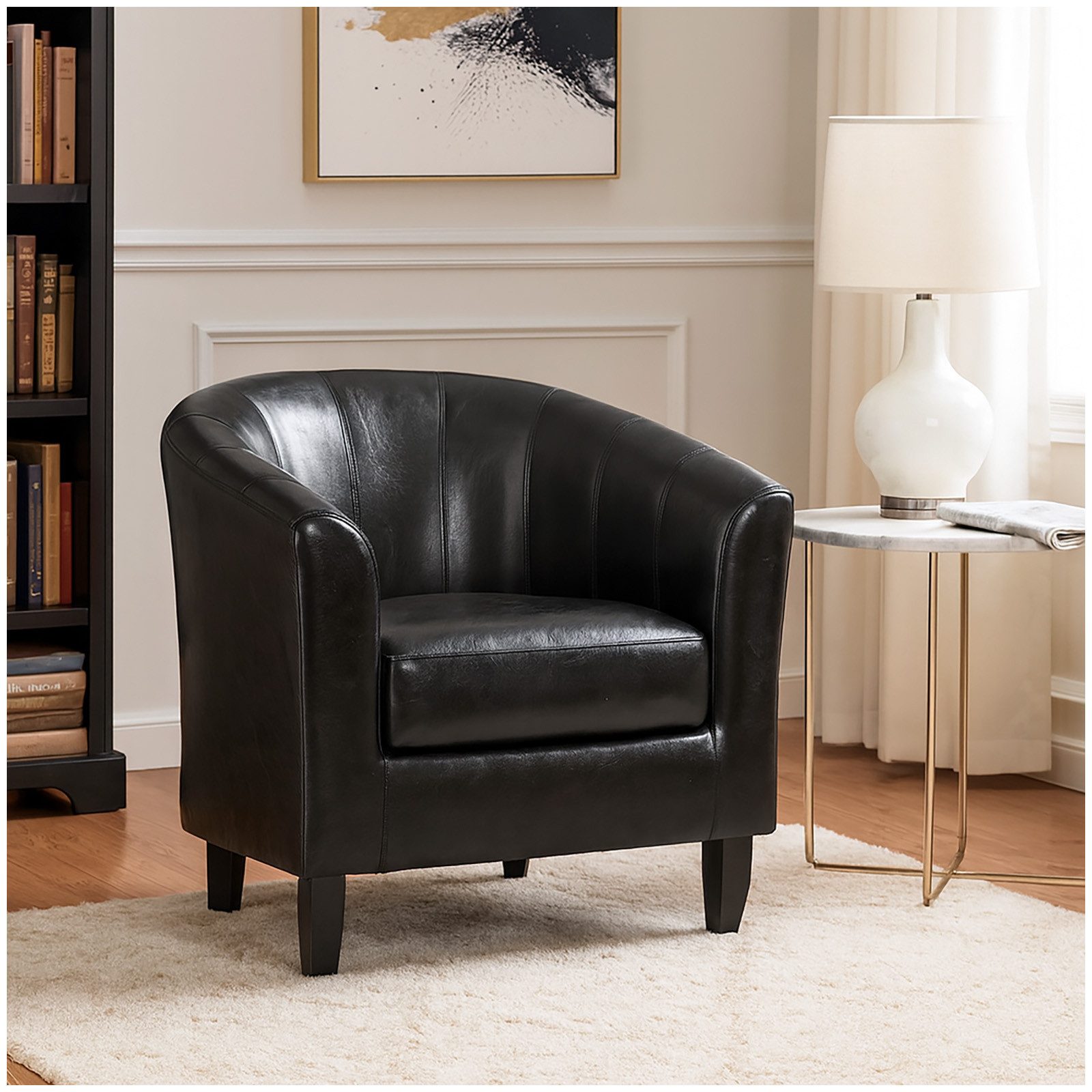 HTI-Living Loungesessel Eleganter Cocktailsessel in Kunstleder (Stück, 1-St günstig online kaufen