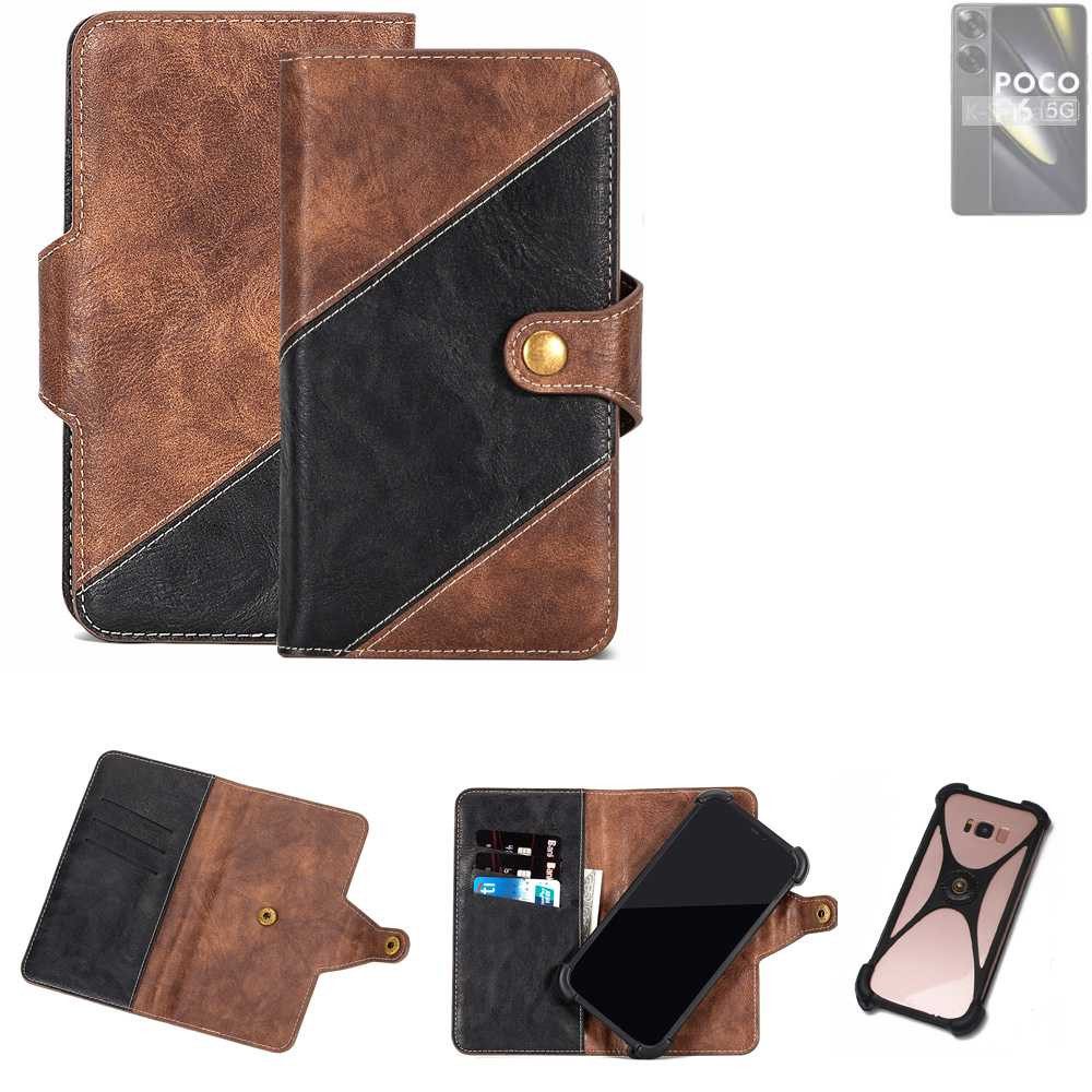 K-S-Trade Handyhülle für POCO F6, Handyhülle Schutzhülle Bookstyle Case Klapphülle Cover Hülle