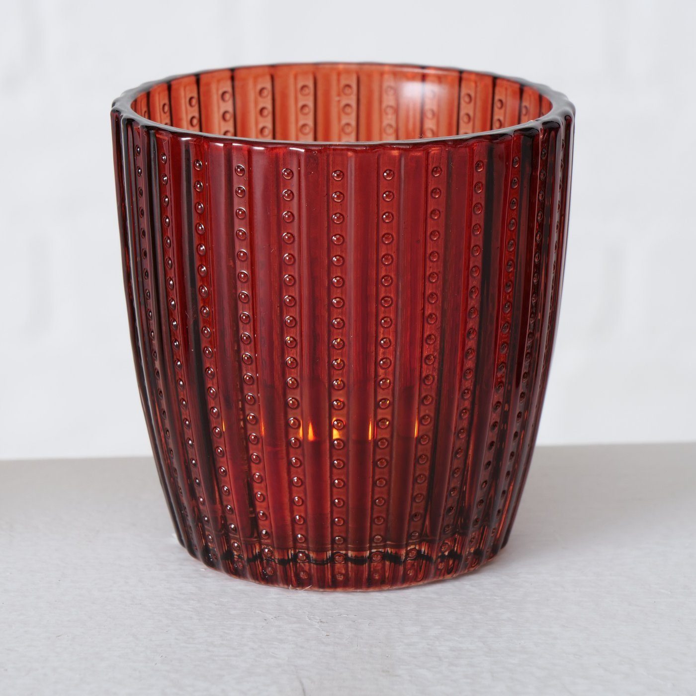 Windlicht aus bestehend Wohndeko Teelichthalter (Set, Teelichthalter), Rot Living Wackadoo 4 x