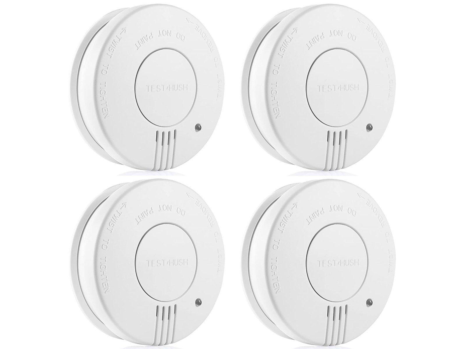 smartwares Rauchmelder (4er Set Brandmelder mit 5 Jahres Batterie, Weiß, Ø 10cm)