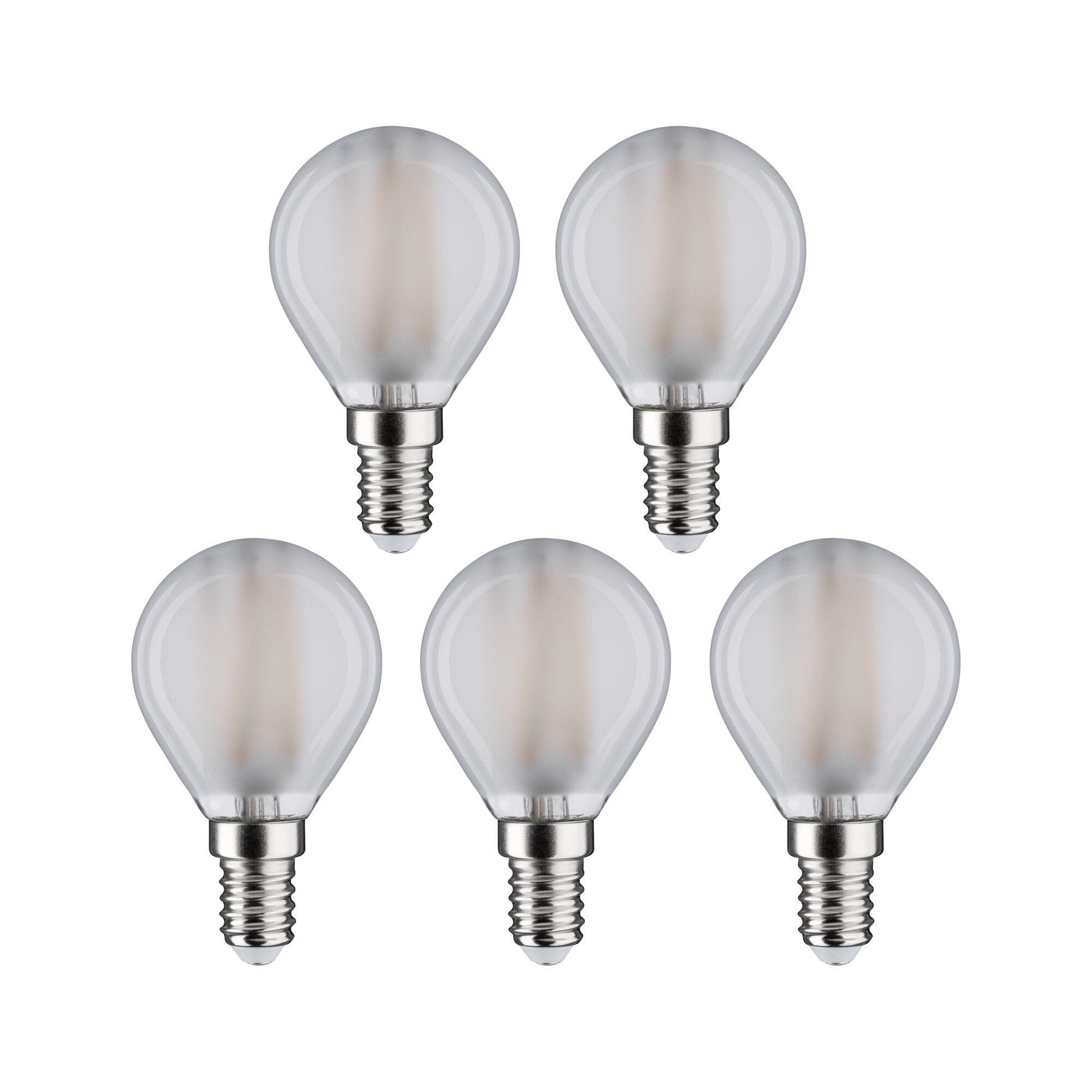 Paulmann LED-Leuchtmittel 5er Pack Tropfen 470lm 4000K matt 230V, E14, 5 St., Neutralweiß