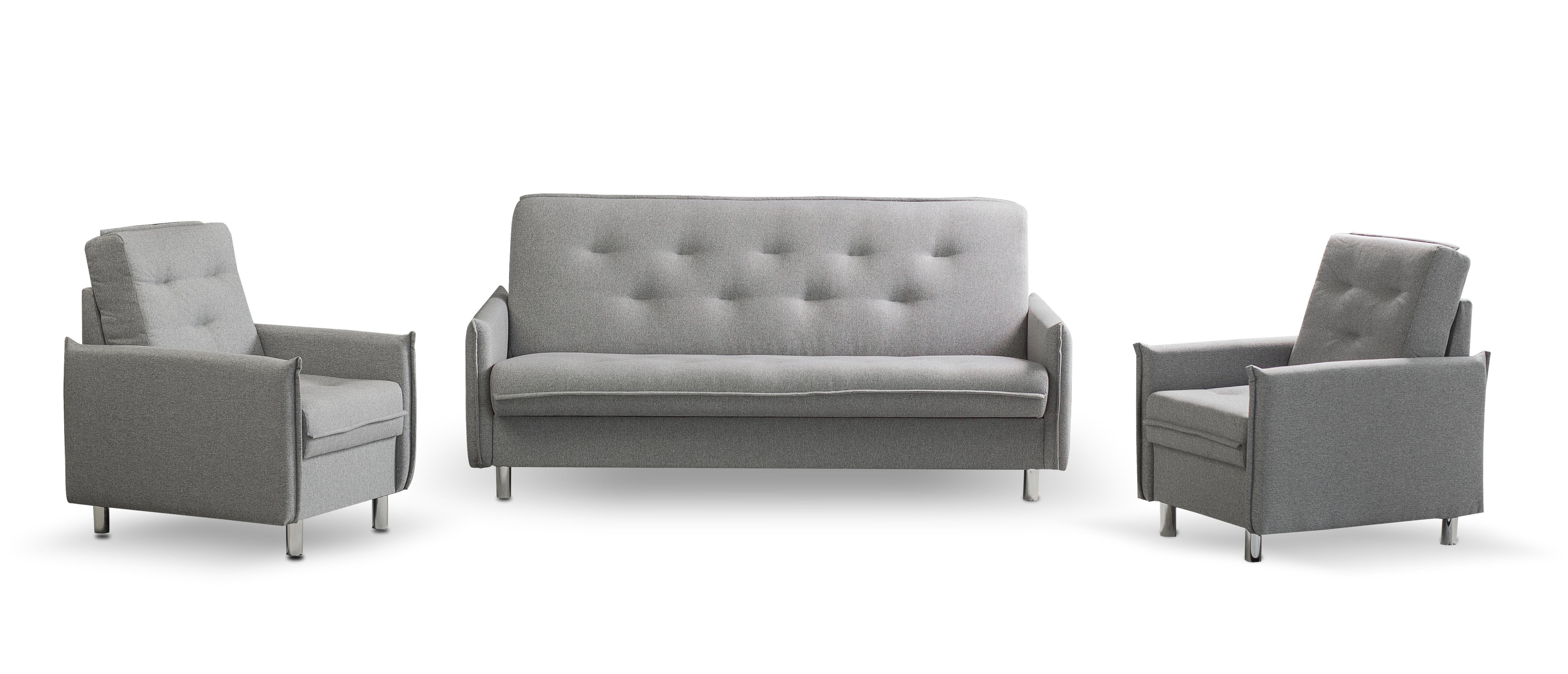 Beautysofa Polstergarnitur LORETTO, Sofa + 2x günstig online kaufen