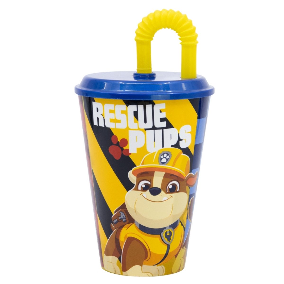 PAW PATROL Trinkflasche Trinkbecher 430 ml mit Deckel und Strohhalm