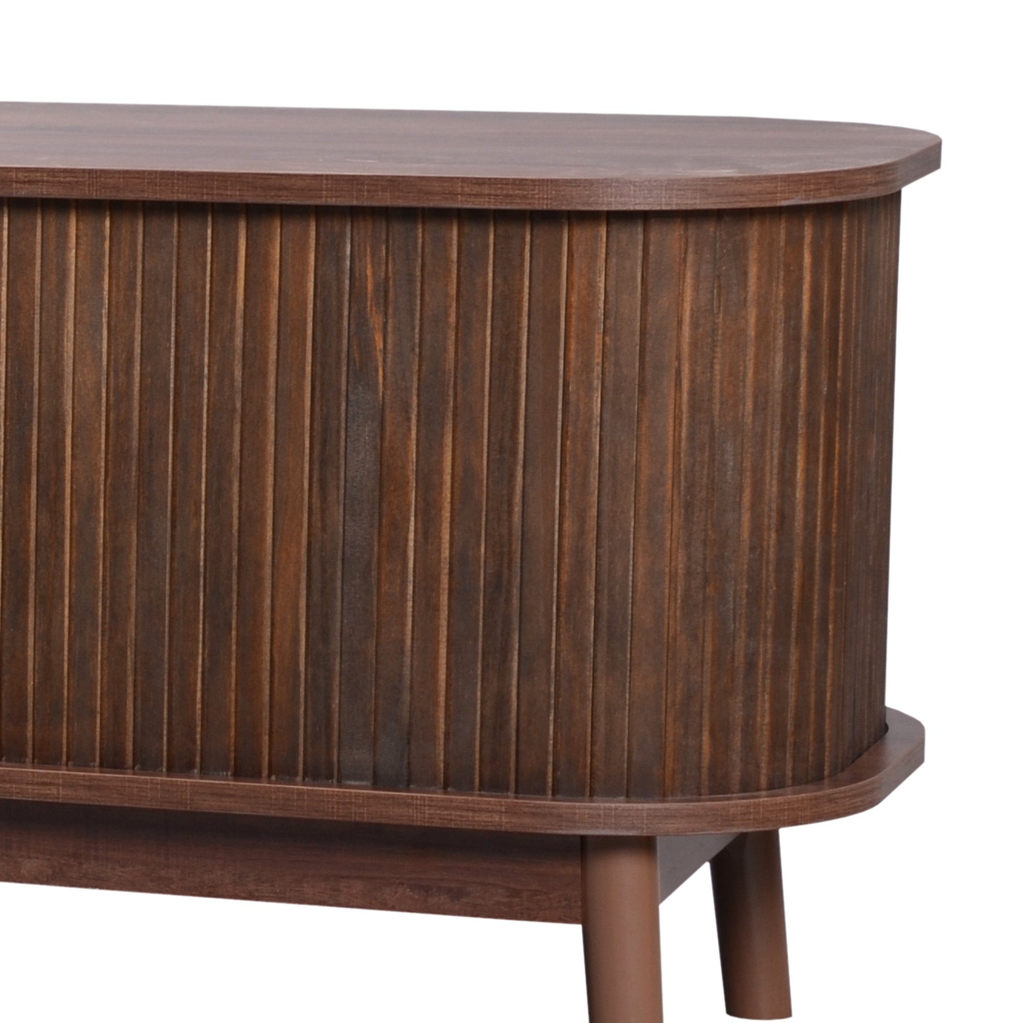 Merax Lowboard mit 2 Schubladen und 2 Bogenschiebetüren, TV-Schrank mit Rat günstig online kaufen