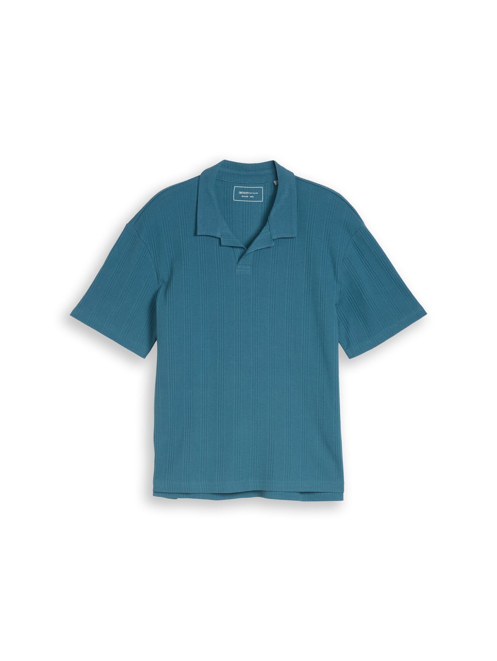 TOM TAILOR Denim Poloshirt Poloshirts Relaxed Fit Poloshirt mit Waffelstruktur