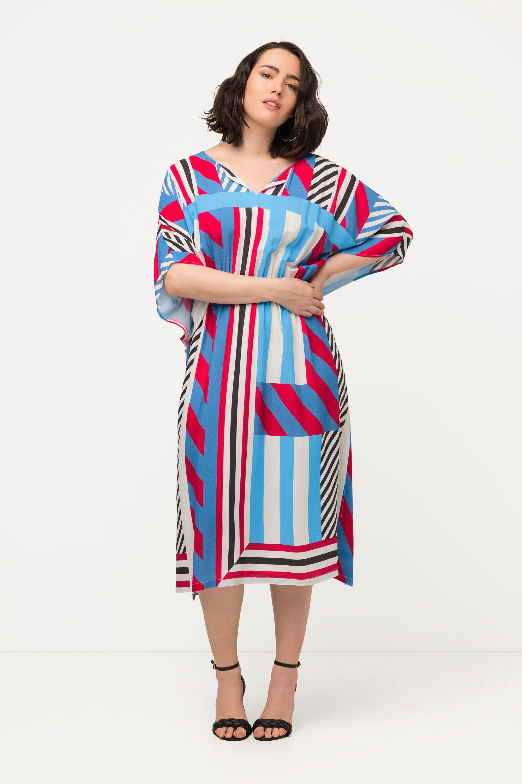 Ulla Popken Midikleid Midikleid grafisch Oversized günstig online kaufen