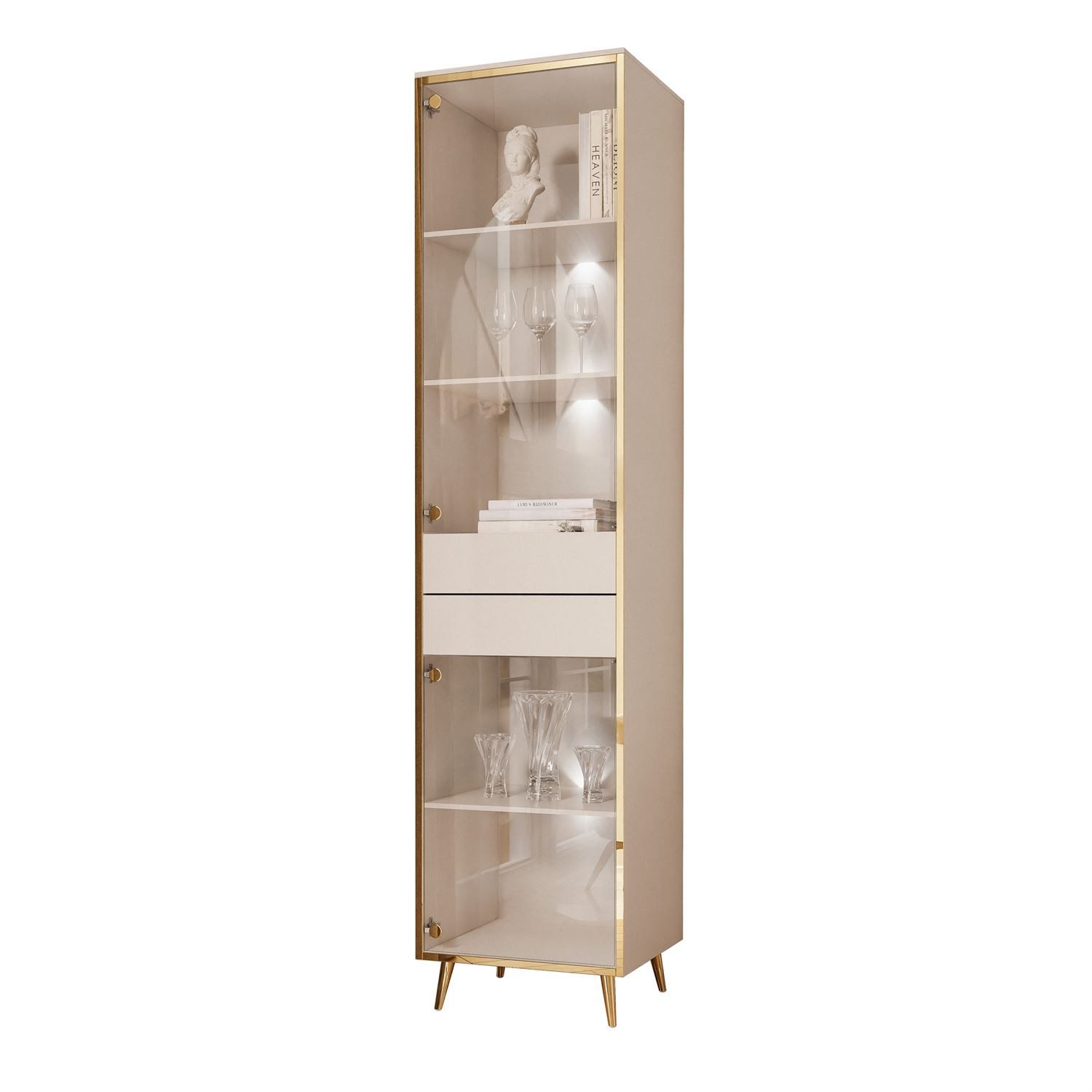 Glasvitrine AURORA KASZMIR mit LED-Beleuchtung