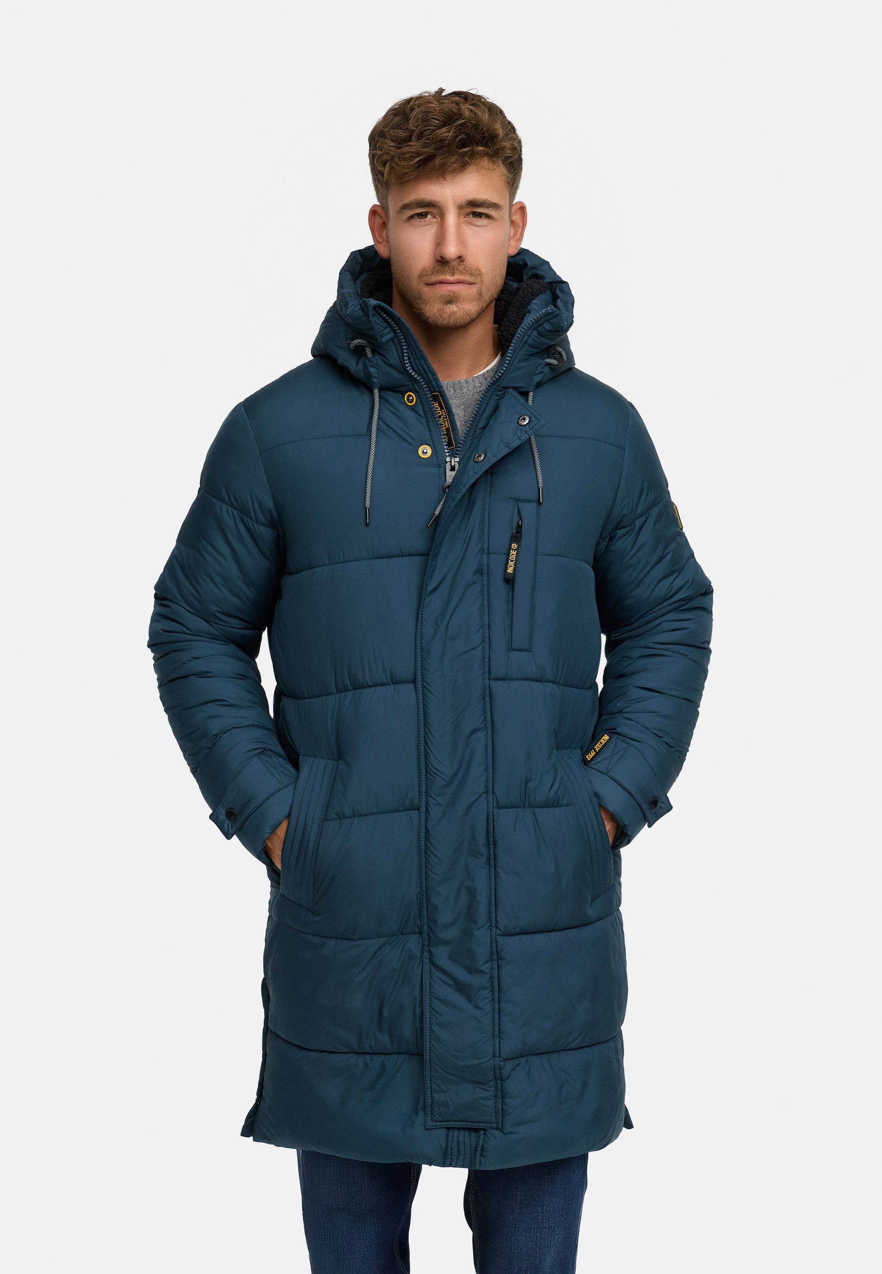 Indicode Winterjacke Herren INStuds Jacke Winter Herrenjacke Herren Parka mit Kapuze, warm gefüttert