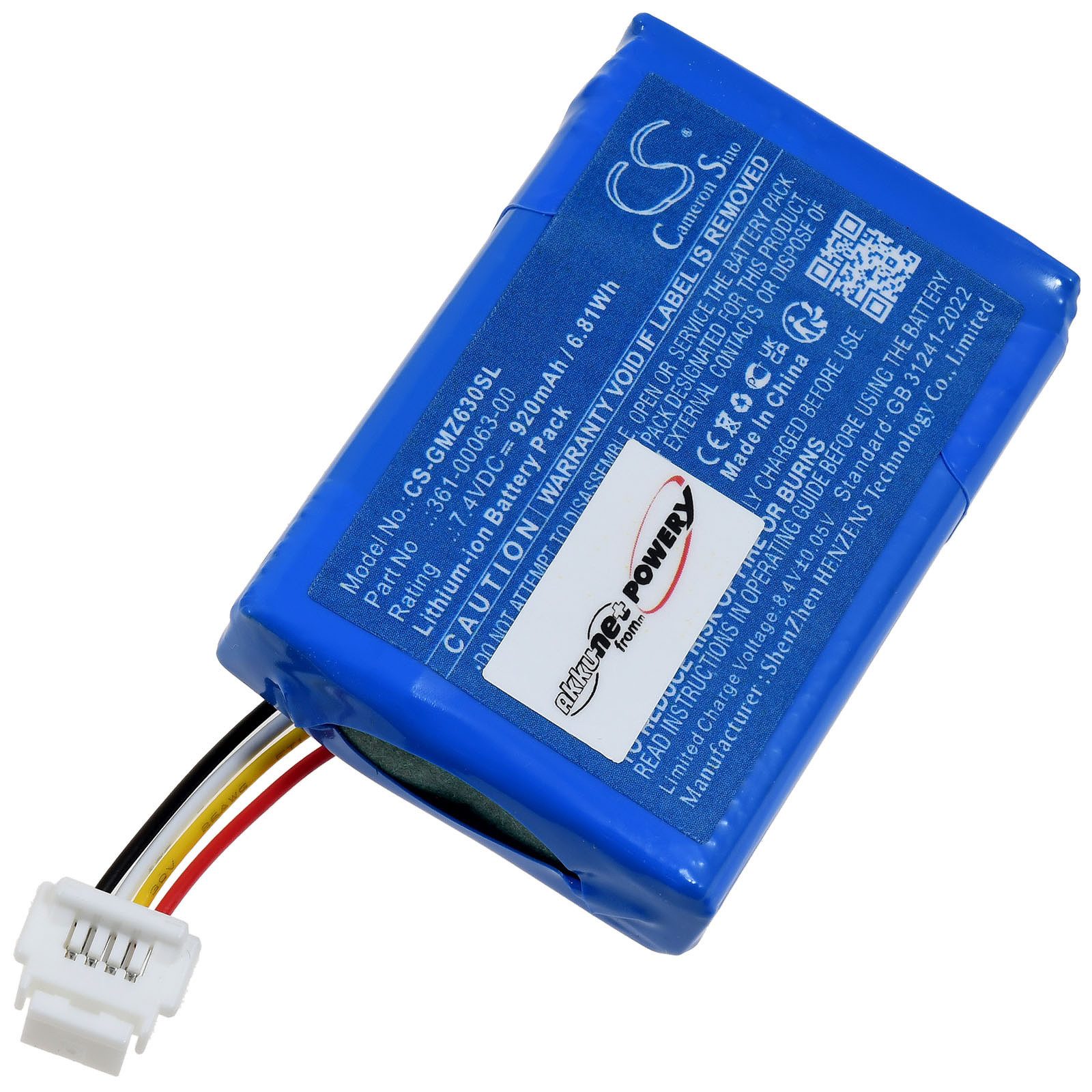 Powery Akku für Garmin Typ 361-00063-00 Akku 920 mAh (7.4 V)