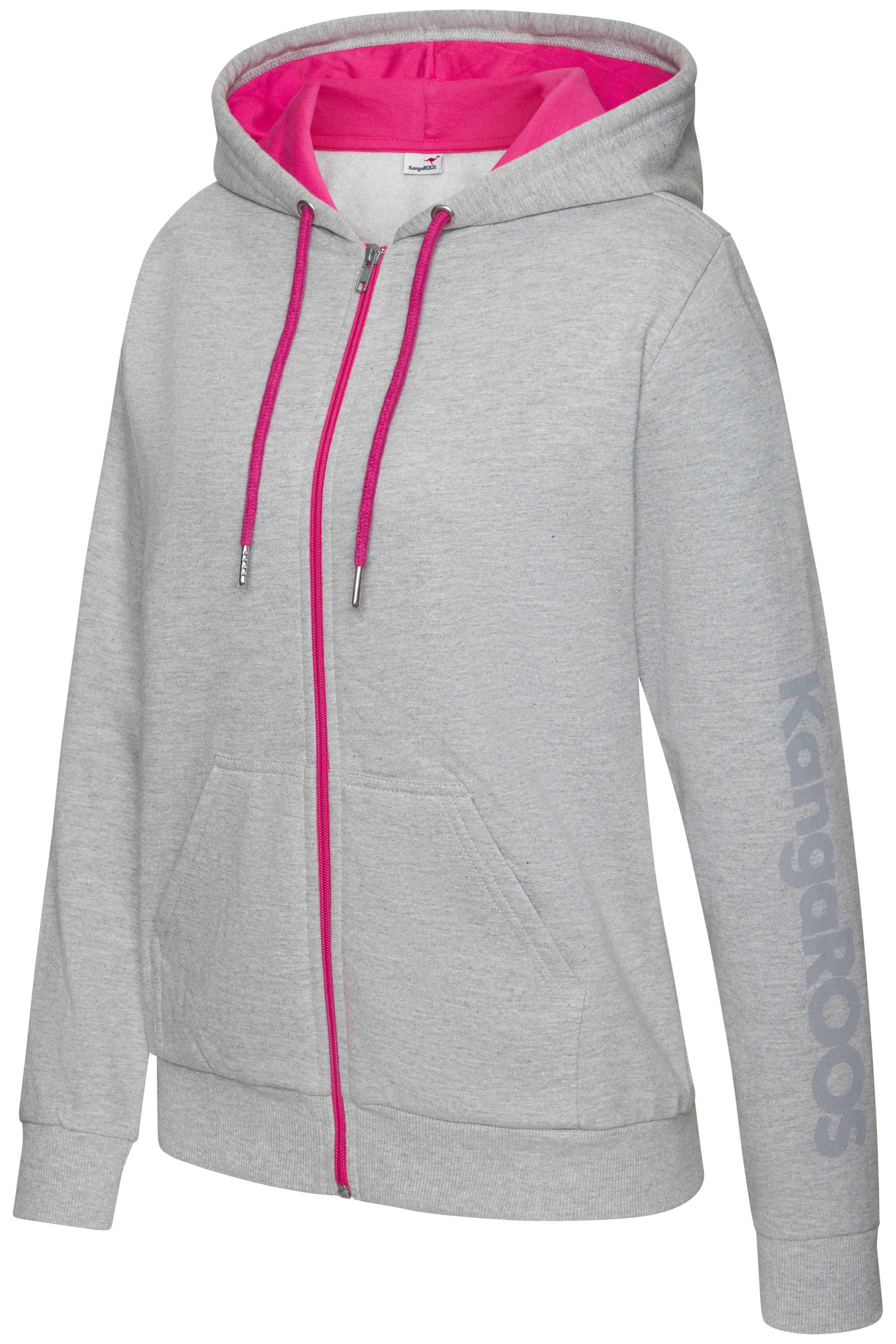 KangaROOS Sweatjacke mit kontrastfarbenen Details, Loungewear