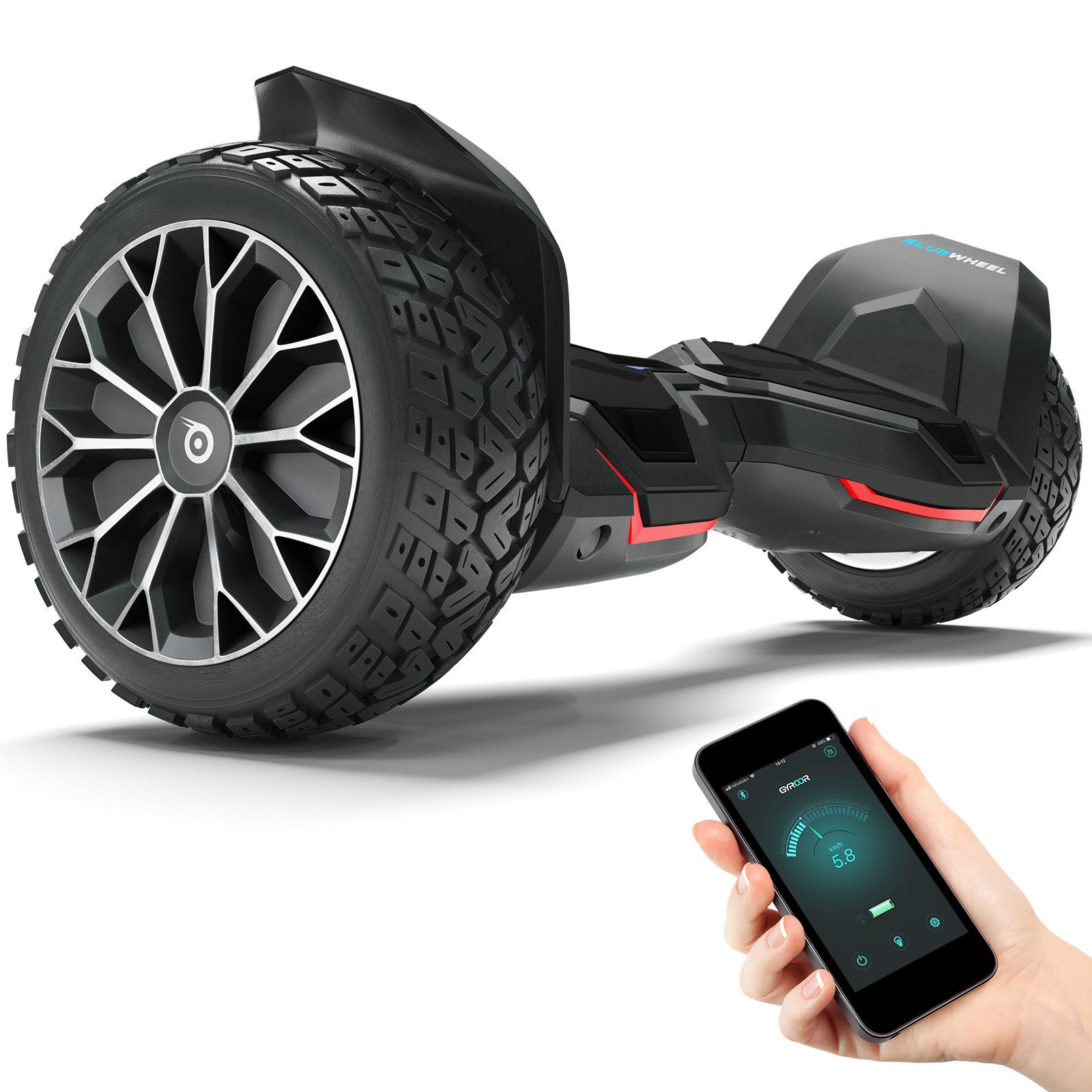Bluewheel Electromobility Balance Scooter HX510, 15 km/h, 8.5" Vollgummireifen, LED-Scheinwerfer