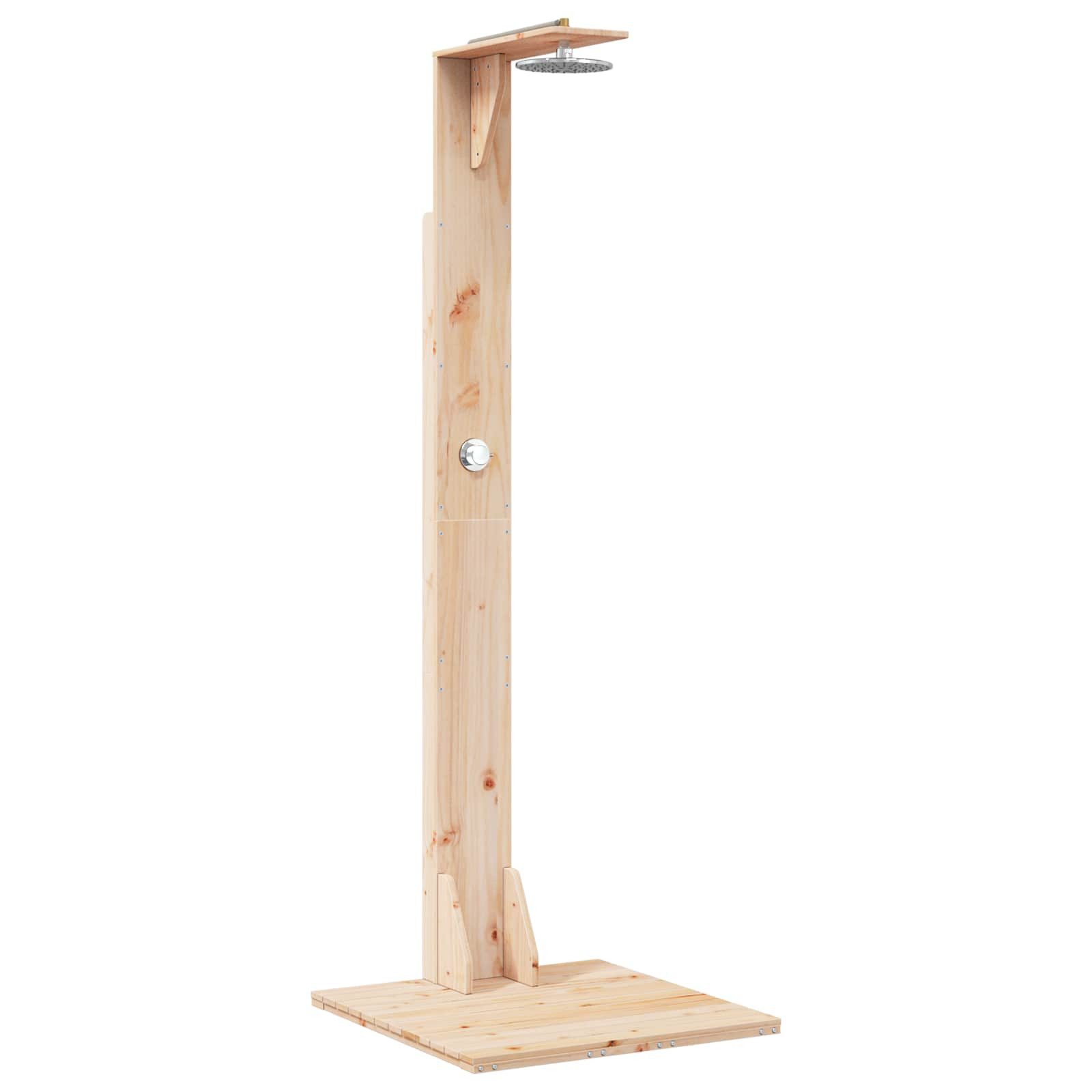 vidaXL Gartendusche 75 x 76 x 214,5 cm Gartendusche Outdoor-Dusche 214,5 cm Massivholz Kie