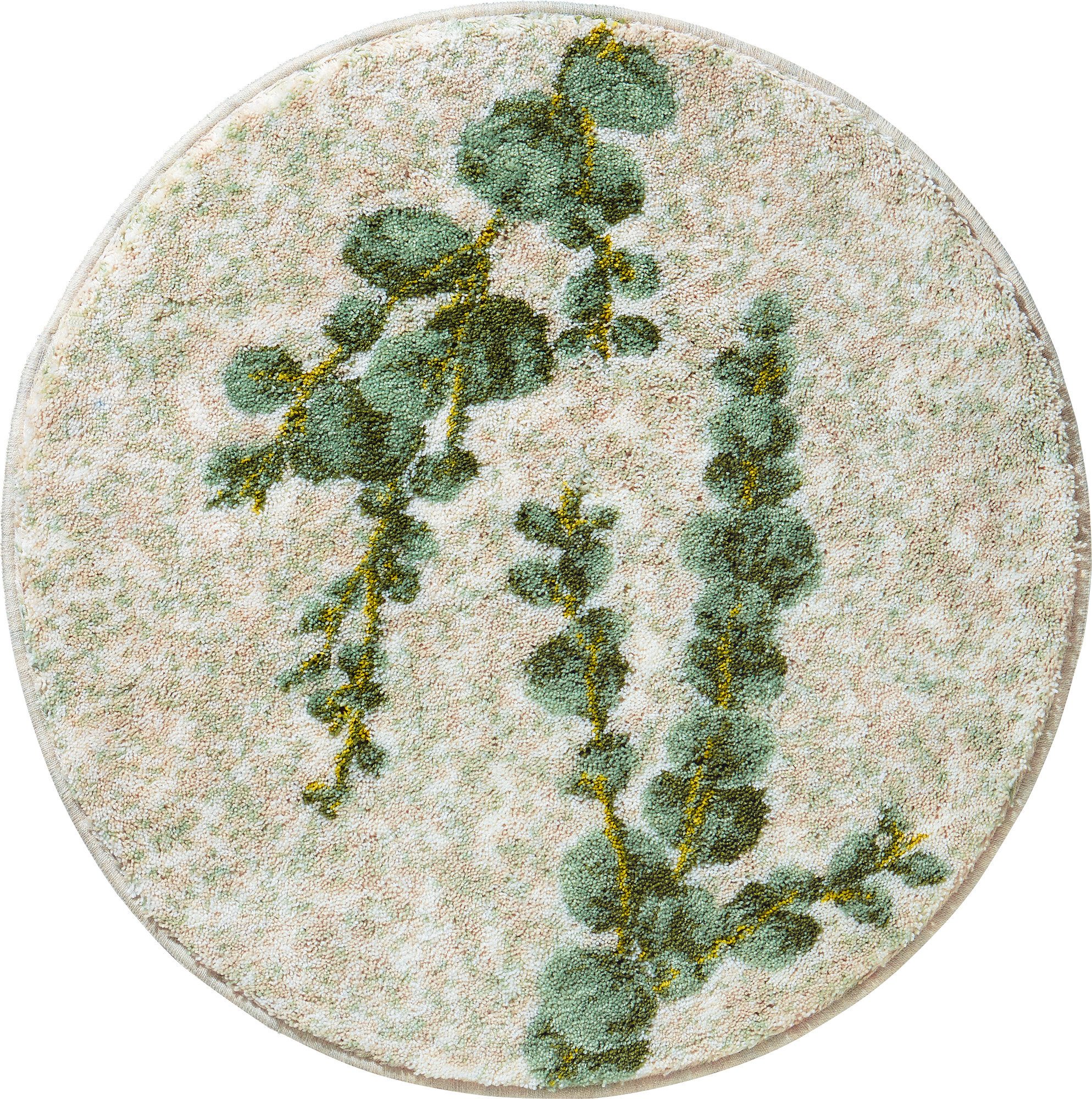 Erwin Müller Badematte Badematte "Eukalyptus", Höhe 20 mm, rund, gemustert