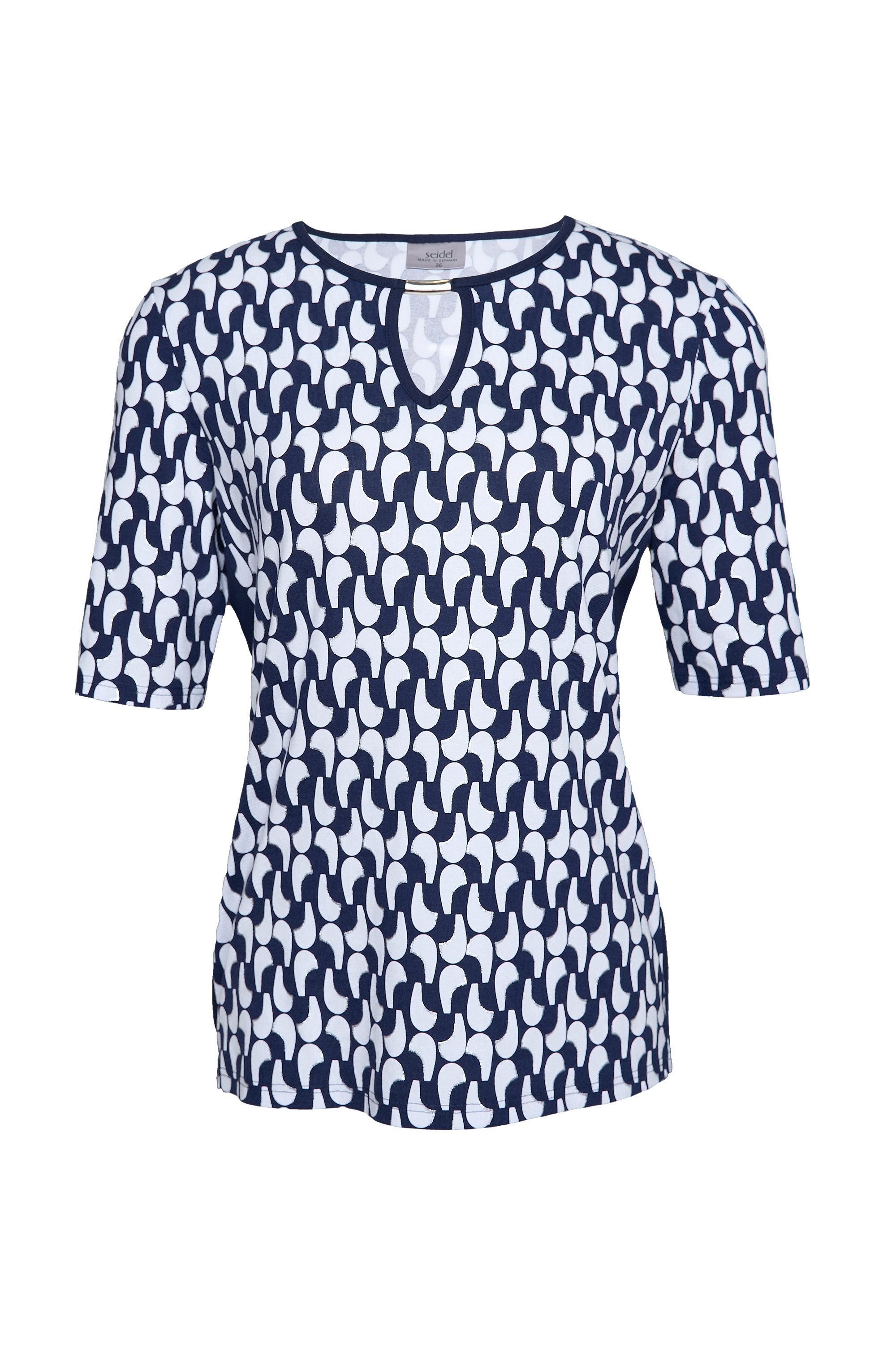 Seidel Moden Rundhalsshirt mit grafischem Muster - MADE IN GERMANY