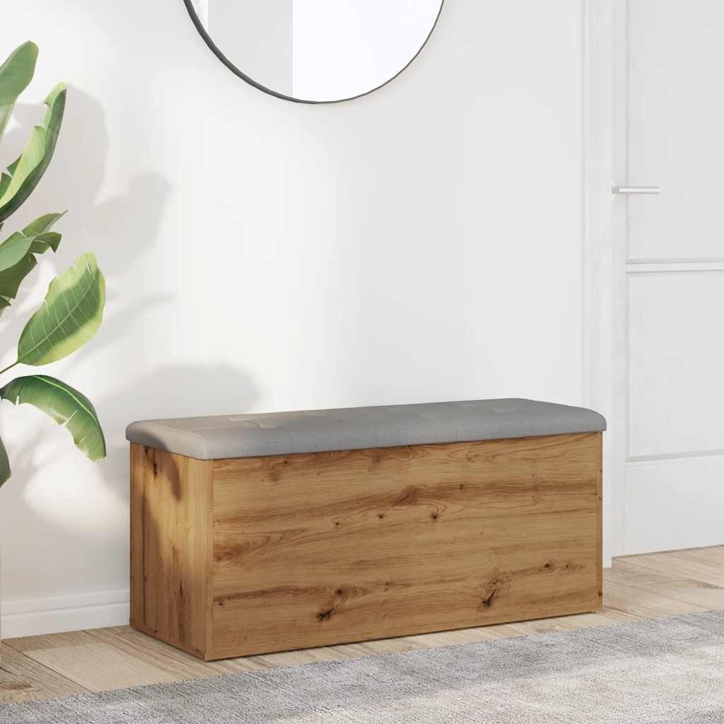 vidaXL Schuhbank 102 x 42 x 45 cm Sitzbank mit Stauraum in Artisan-Eiche 102x42x45 cm f
