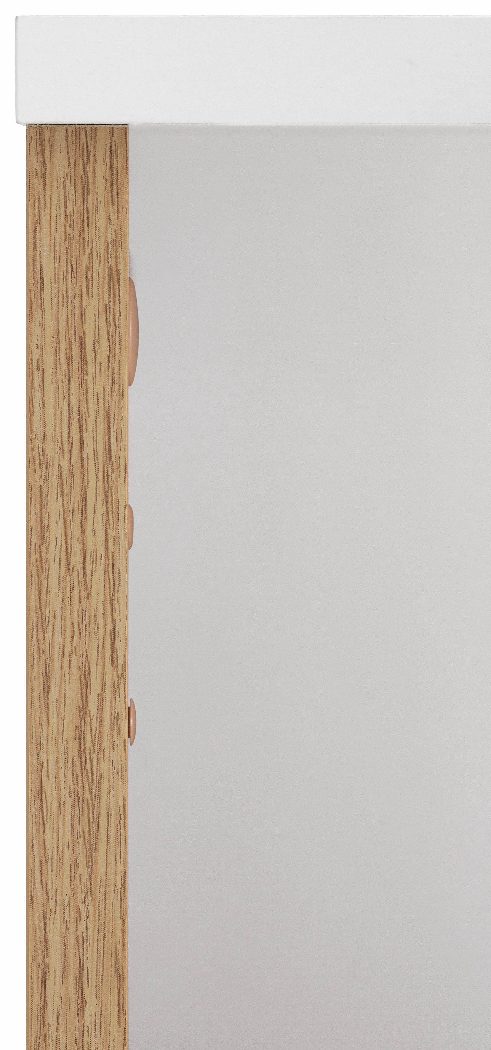 verstellbarer Türanschlag Schildmeyer | 30 cm, Breite weiß-wotaneichefb. Einlegeboden, Midischrank Rhodos wechselbarer wotaneiche