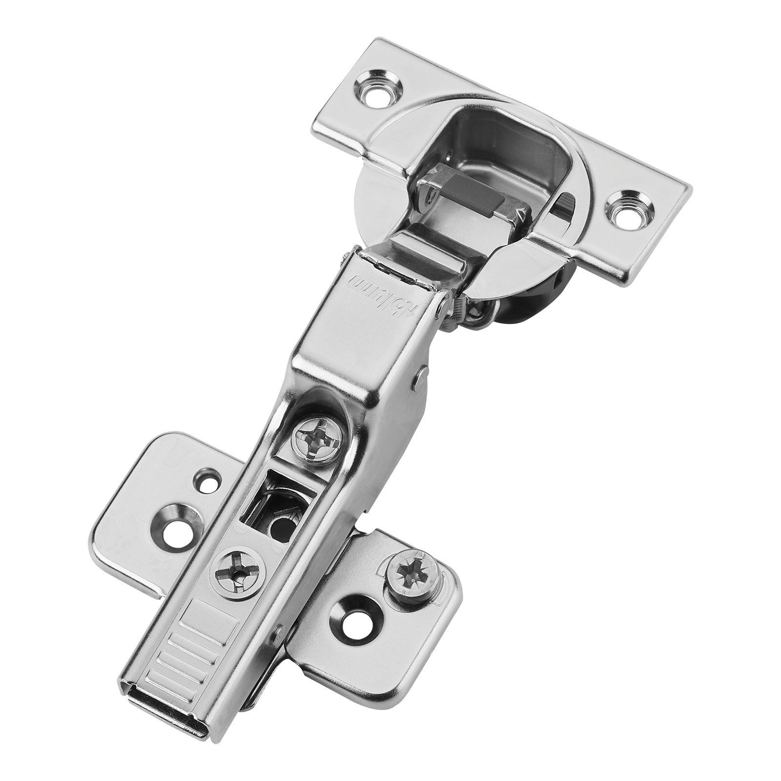blum Möbelbeschlag Topfband Schrankscharnier 110° mit Schließautomatik (1 St), Mittelanschlag 71B3650, inkl. Montageplatte 173H7100