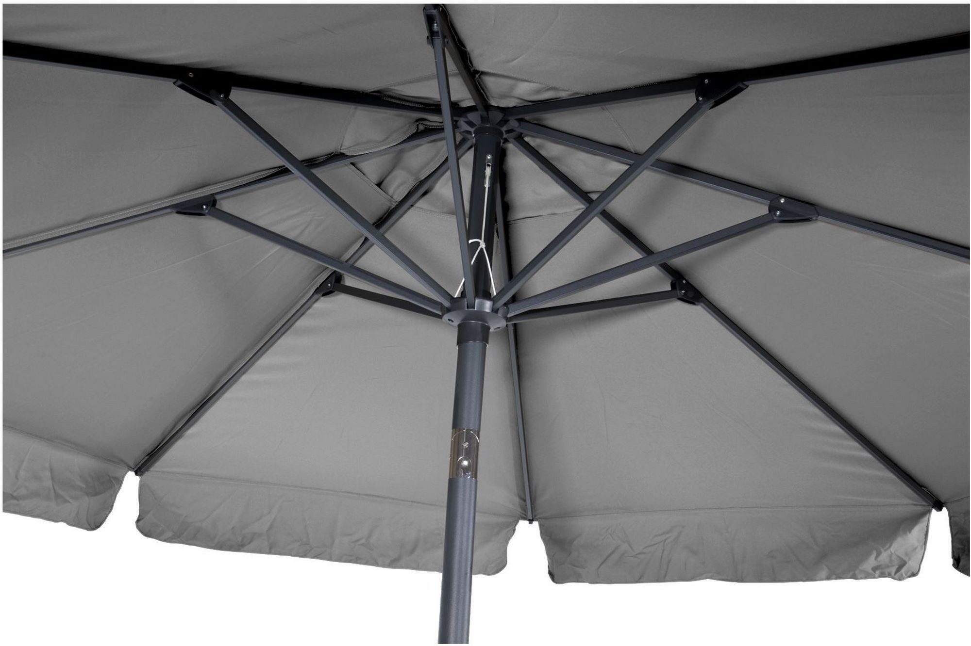 Lesli Living Sonnenschirm Lesli Living Sonnenschirm "Libra Grey" Grau Ø 3m mit UV-Schutz 30+