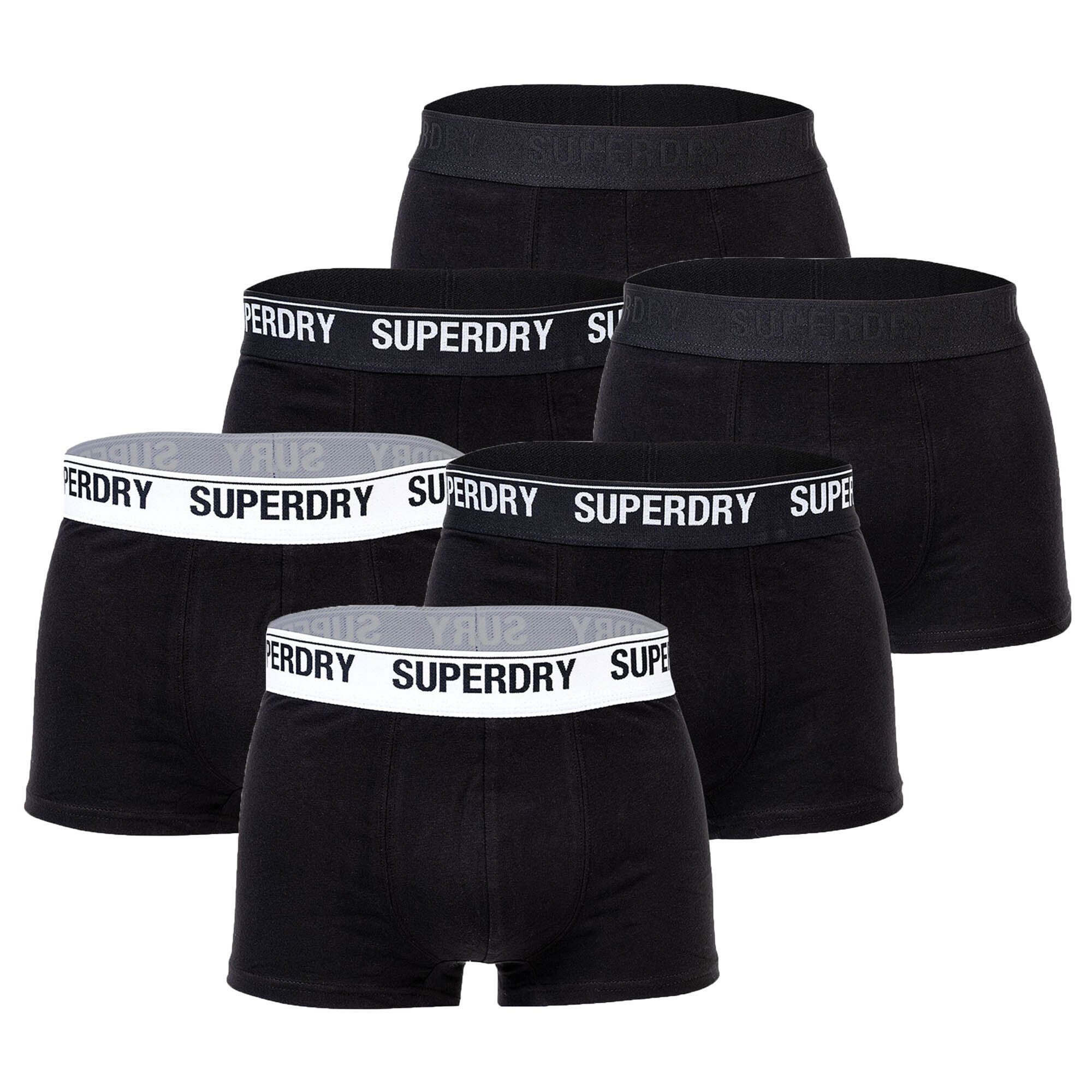 Superdry Boxer Herren Boxershorts - TRUNK MULTI TRIPLE PACK Schwarz Mix