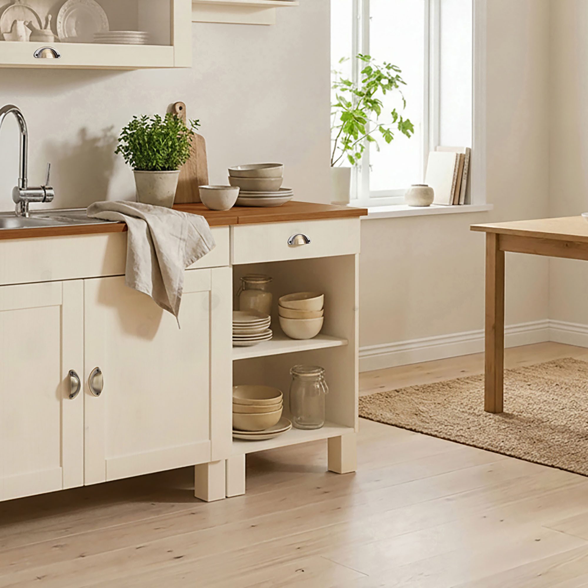 Home affaire Unterschrank Oslo 50 cm breit, mit 23 mm starker Arbeitsplatte, Schublade, Einlegeboden – Bild 2 von 5