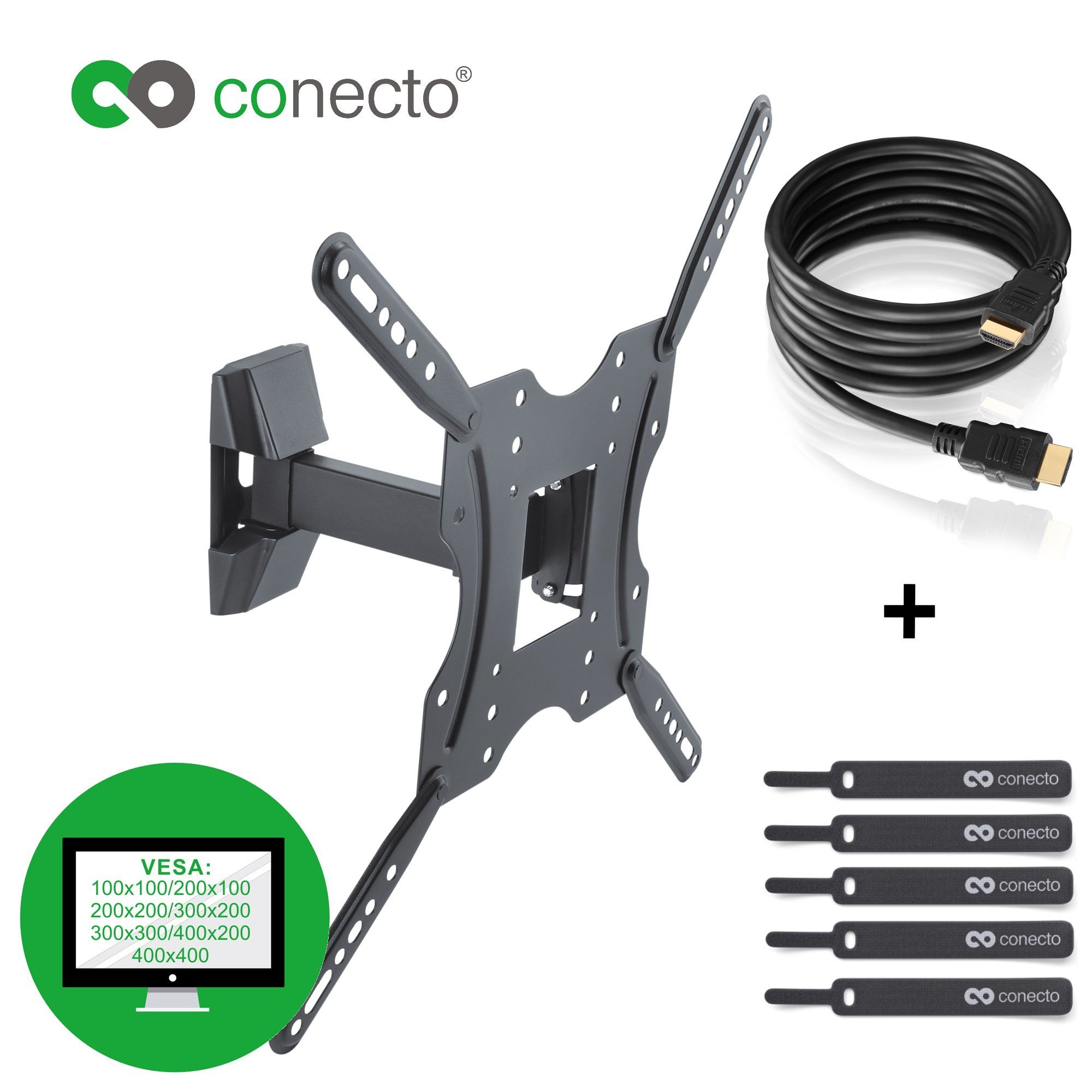 conecto 55 (bis & Fernseher für Monitor TV schwenkbar) neigbar, Zoll, Wandhalter LED TV-Wandhalterung, LCD