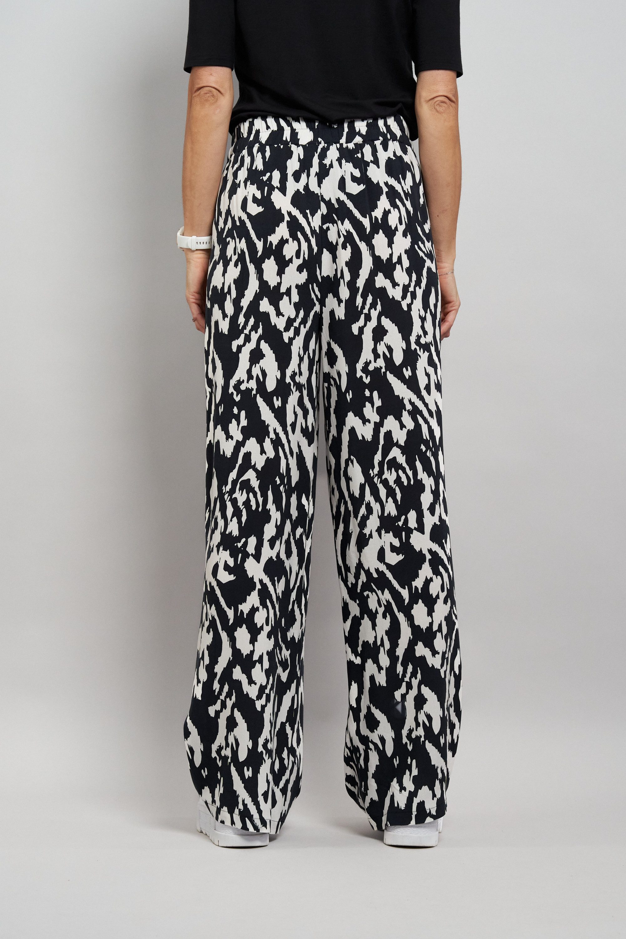 Seidel Moden Stoffhose Otto exclusiv mit grafischem Muster und weitem Bein - MADE IN GERMANY