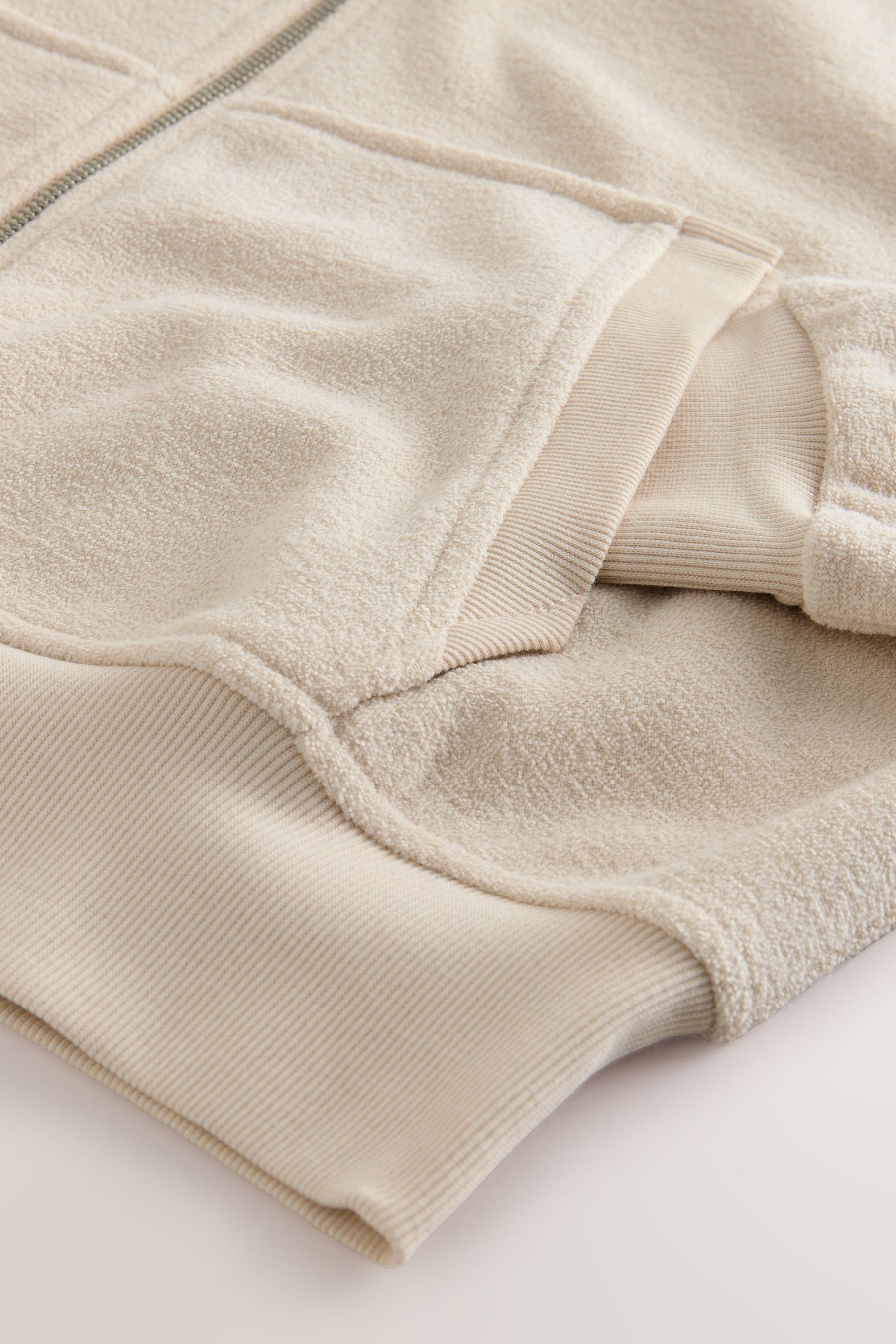 Next Kapuzenpullover Frottee-Hoodie mit durchgehendem Reißverschluss (1-tlg günstig online kaufen