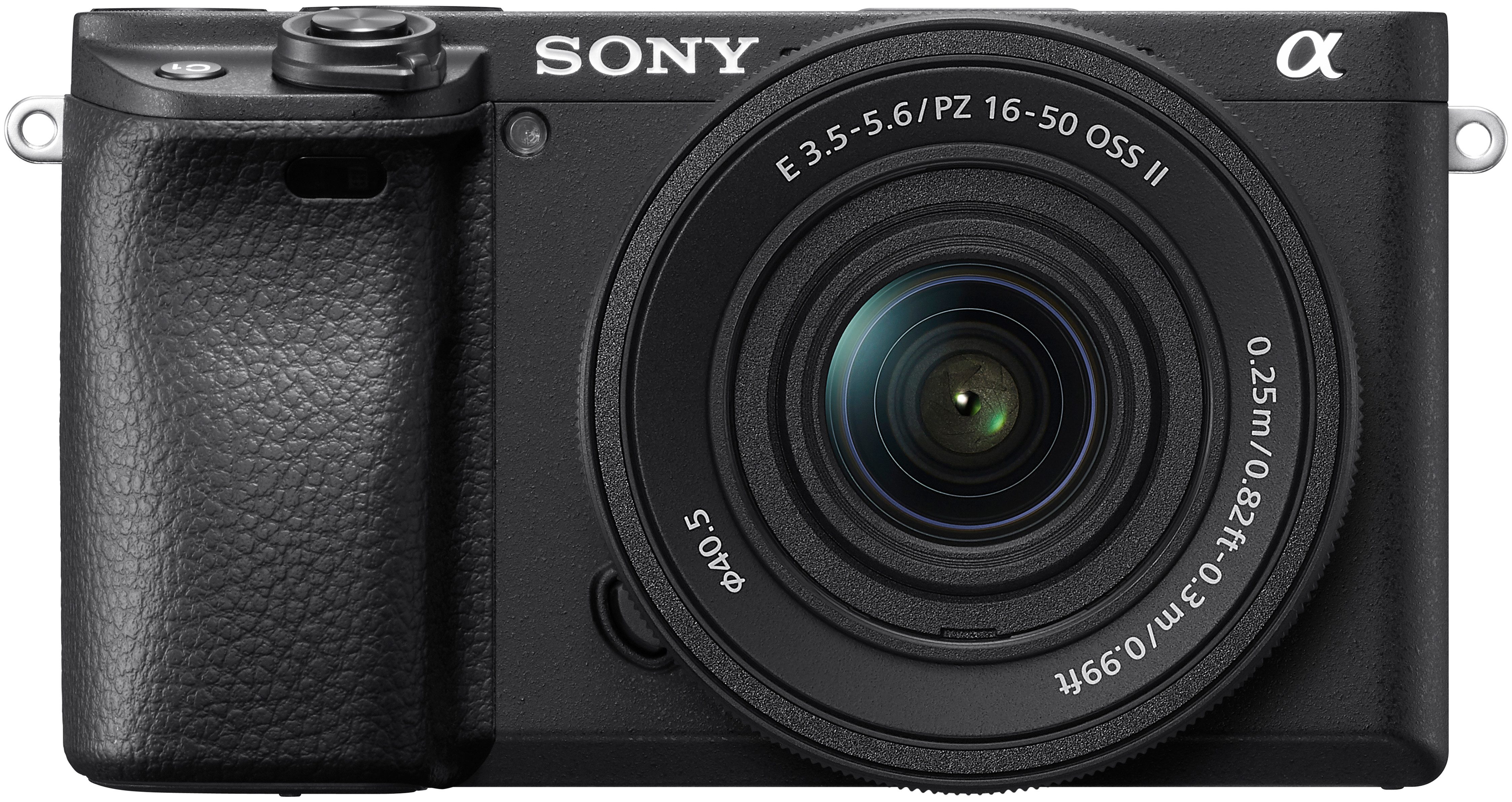 Sony Set: SEL70350G Objektiv + Alpha 6400AKB APS-C Systemkamera (SEL-P16502, SEL-70350G, 24,2 MP, Bluetooth, NFC, WLAN, 25 MP, 4K Video, 180° Klapp-Display, 0.02 Sek. Echtzeit-Autofokus)
