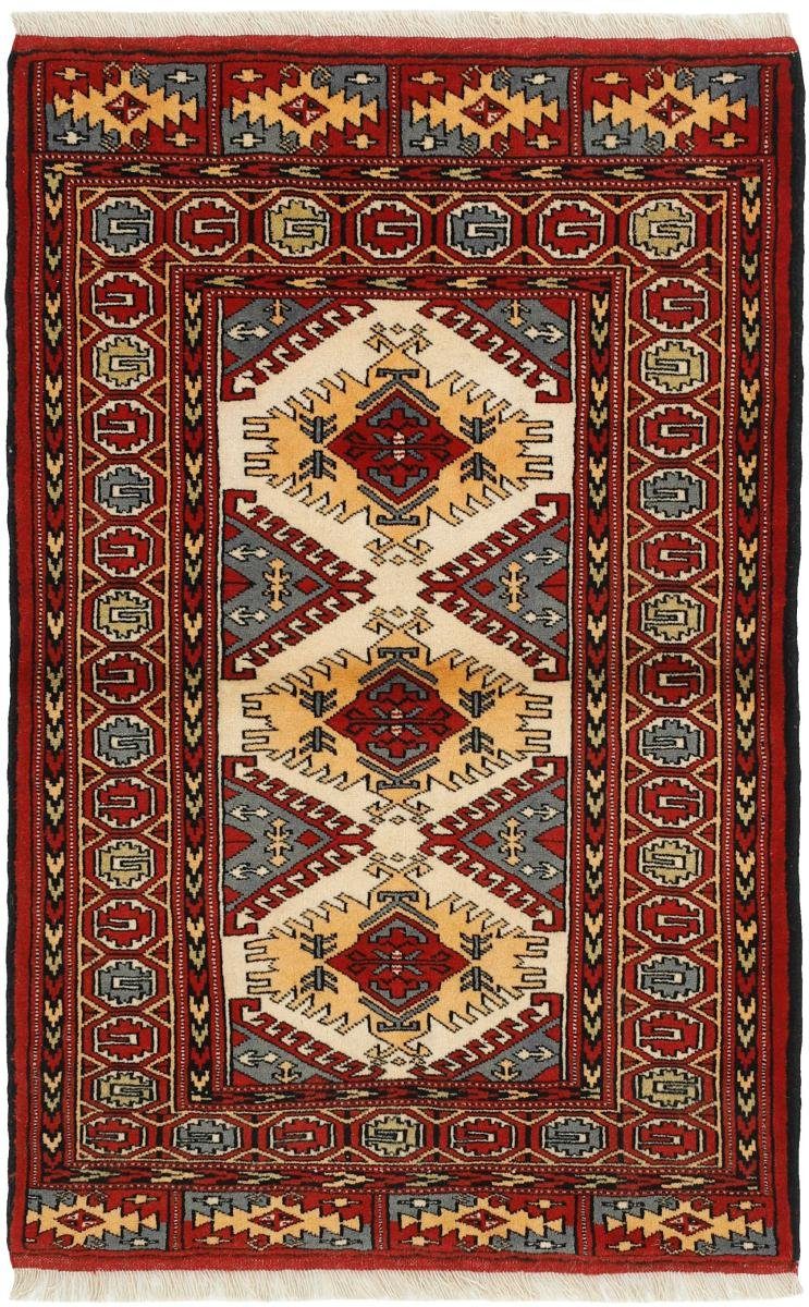 Orientteppich Turkaman 81x123 Handgeknüpfter Orientteppich / Perserteppich, Nain Trading, rechteckig, Höhe: 6 mm
