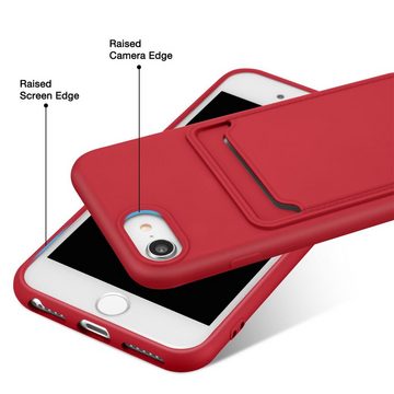 CoolGadget Handyhülle Card Case Handy Tasche für Apple iPhone SE 2, iPhone 8 4,7 Zoll, Silikon Schutzhülle mit Kartenfach für iPhone 7 / 8 / SE 2020 Hülle