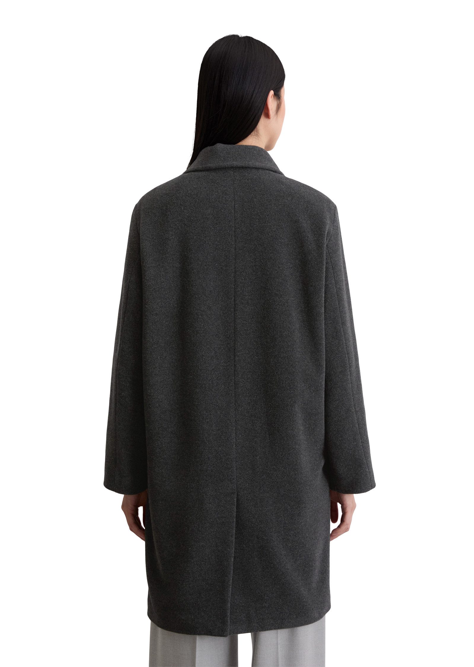 Marc O'Polo Wollmantel regular fit aus Wolle-Mix, ungefüttert, Schaumschlit günstig online kaufen