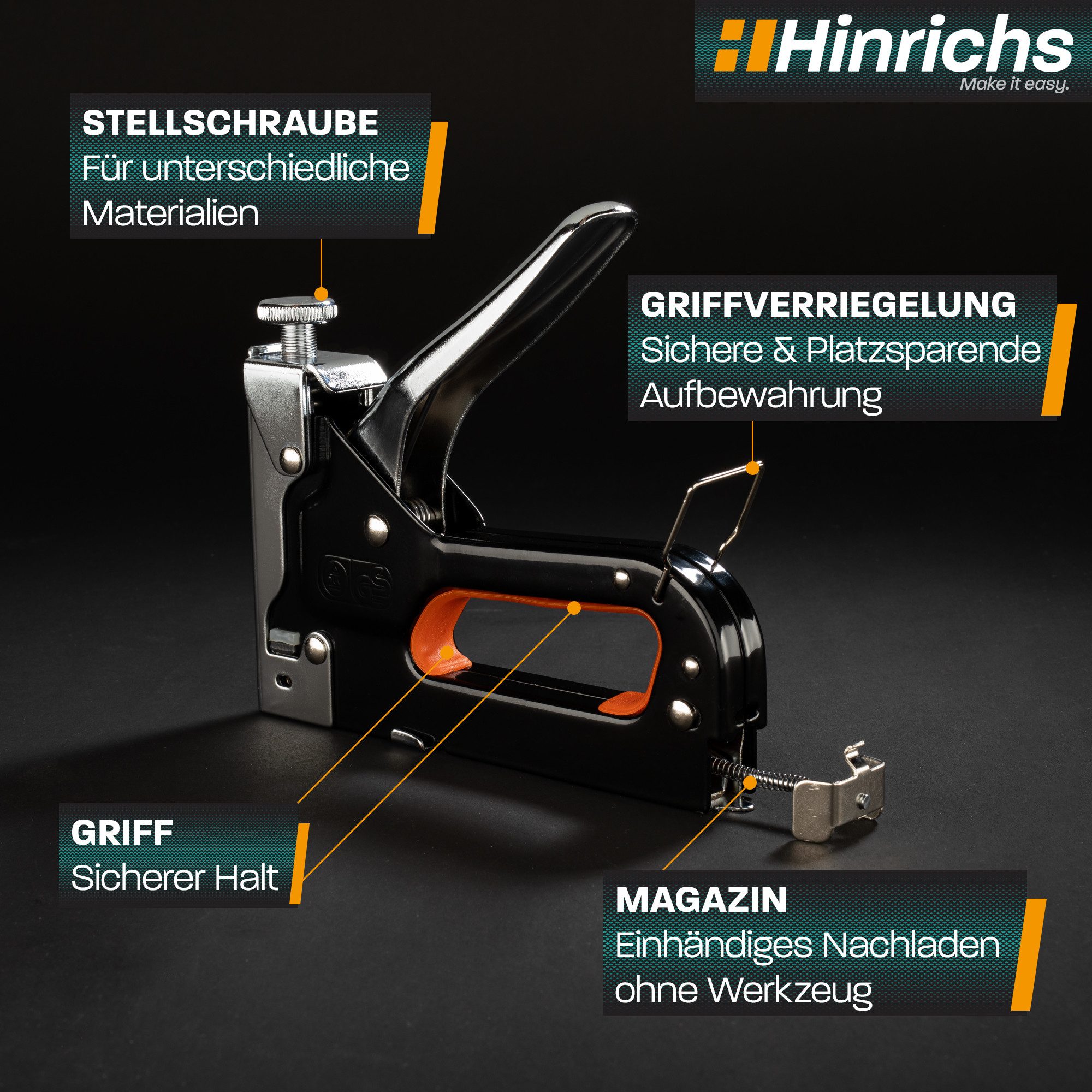 Hinrichs Handtacker Hinrichs Handtacker mit Klammern und Nägeln