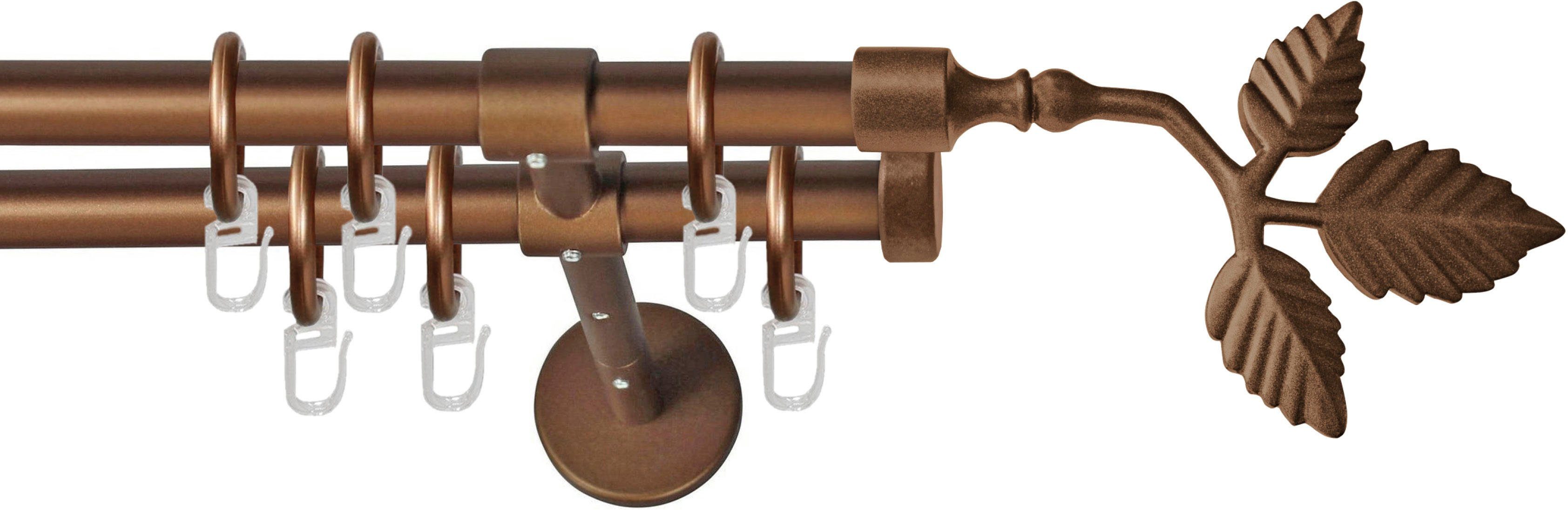 GARESA Gardinenstange "RUSTIKA" Ø 16 mm 2 läufig-läufig Wunschmaßlänge rust günstig online kaufen